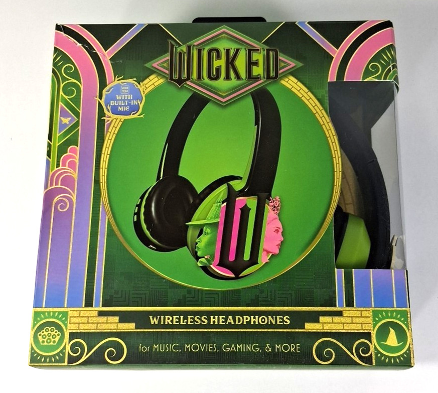 Wicked Wireless Headphones With Built-In Mic For Music Movies Gaming Disney