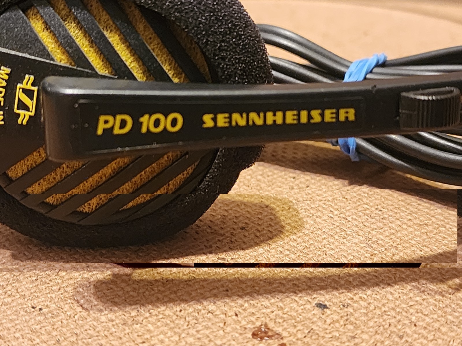 Sennheiser PD 100 Wired Headphones 3.5mm Made in Germany Rare Model Metal Headba