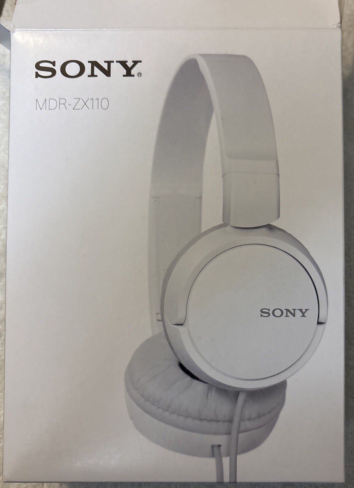 Sony MDR-ZX110 Ear-Pad (On the Ear) Headband Headphones – White