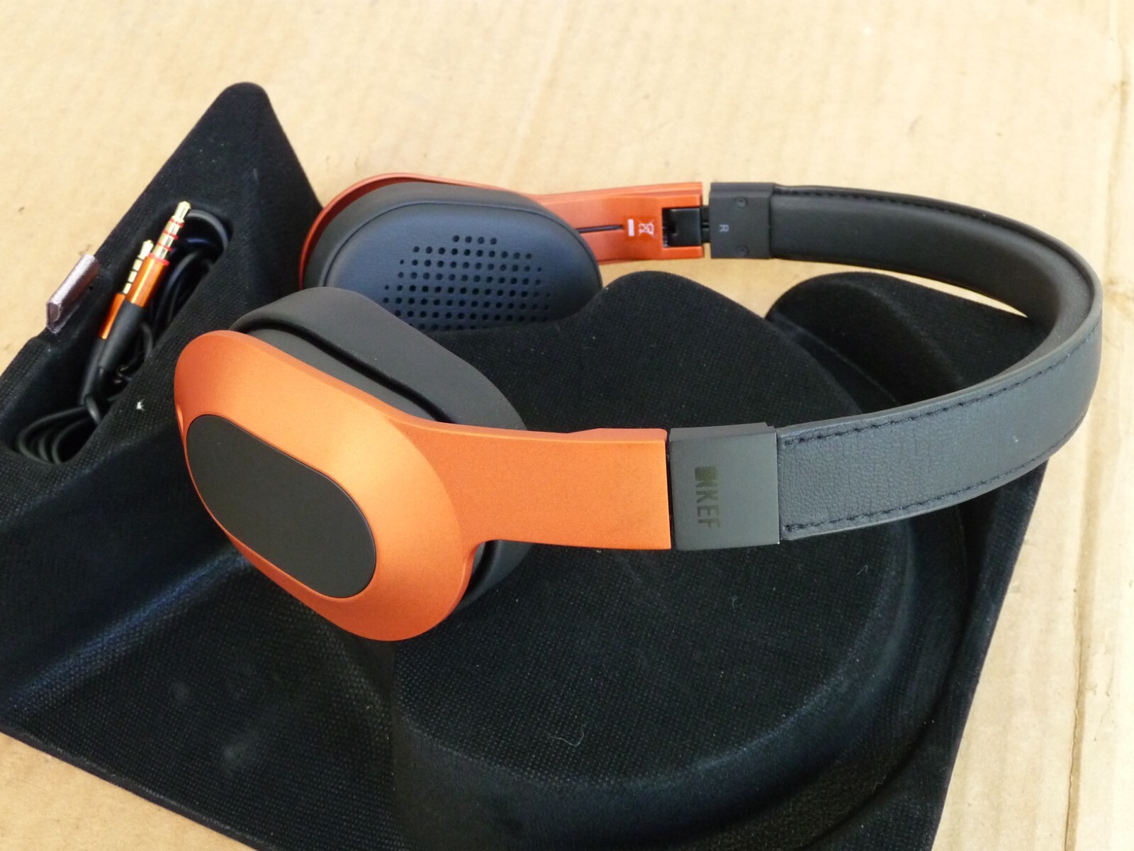 KEF M400 On-Ear Hi-Fi Headphones Orange
