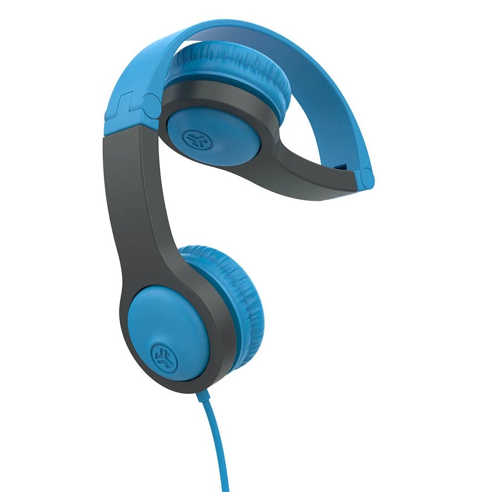 JLab JBuddies Folding Kids Wired Headphones Gen 2 Toddler Blue/Gray New Sealed