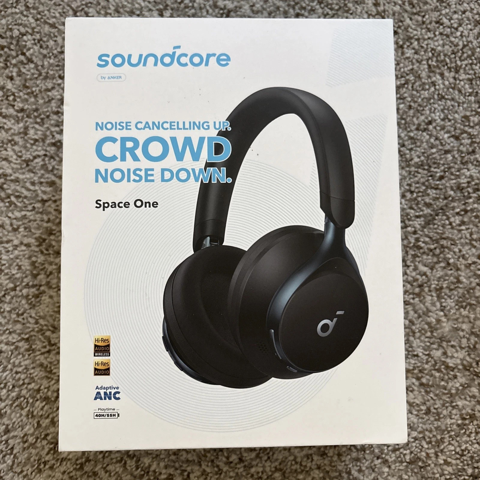 soundcore Space One Wireless Over-Ear Headphones – Jet Black