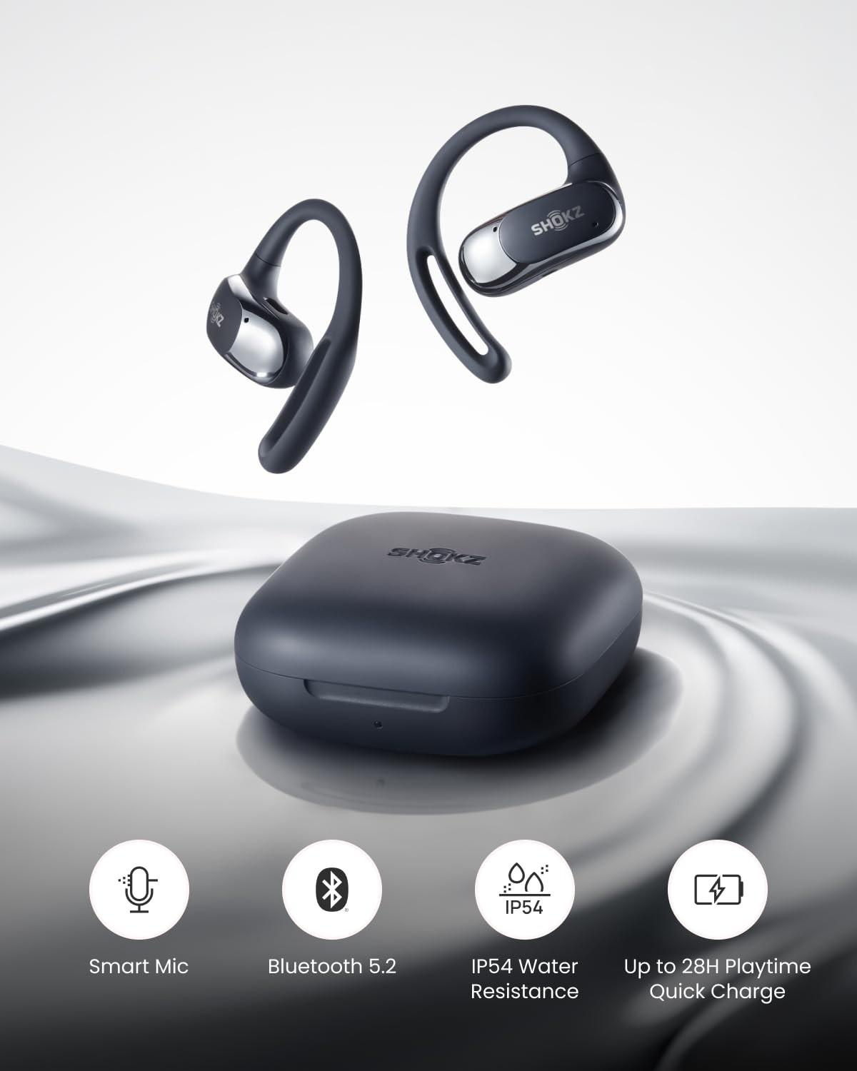 OpenFit Air – Open-Ear Headphones, True Wireless Earbuds, Water Resistant, Se…