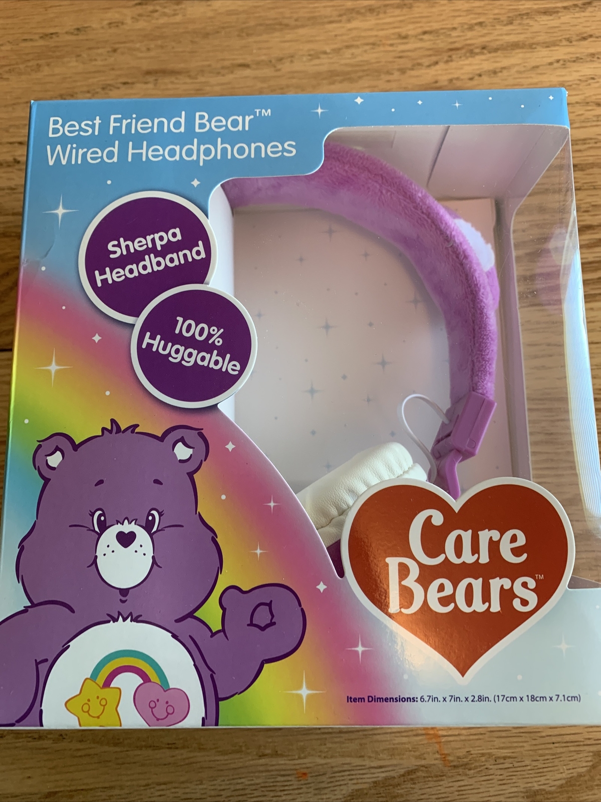 Care Bears BEST FRIEND BEAR Wired Headphones w/Sherpa Headband (2023, Cloudco)