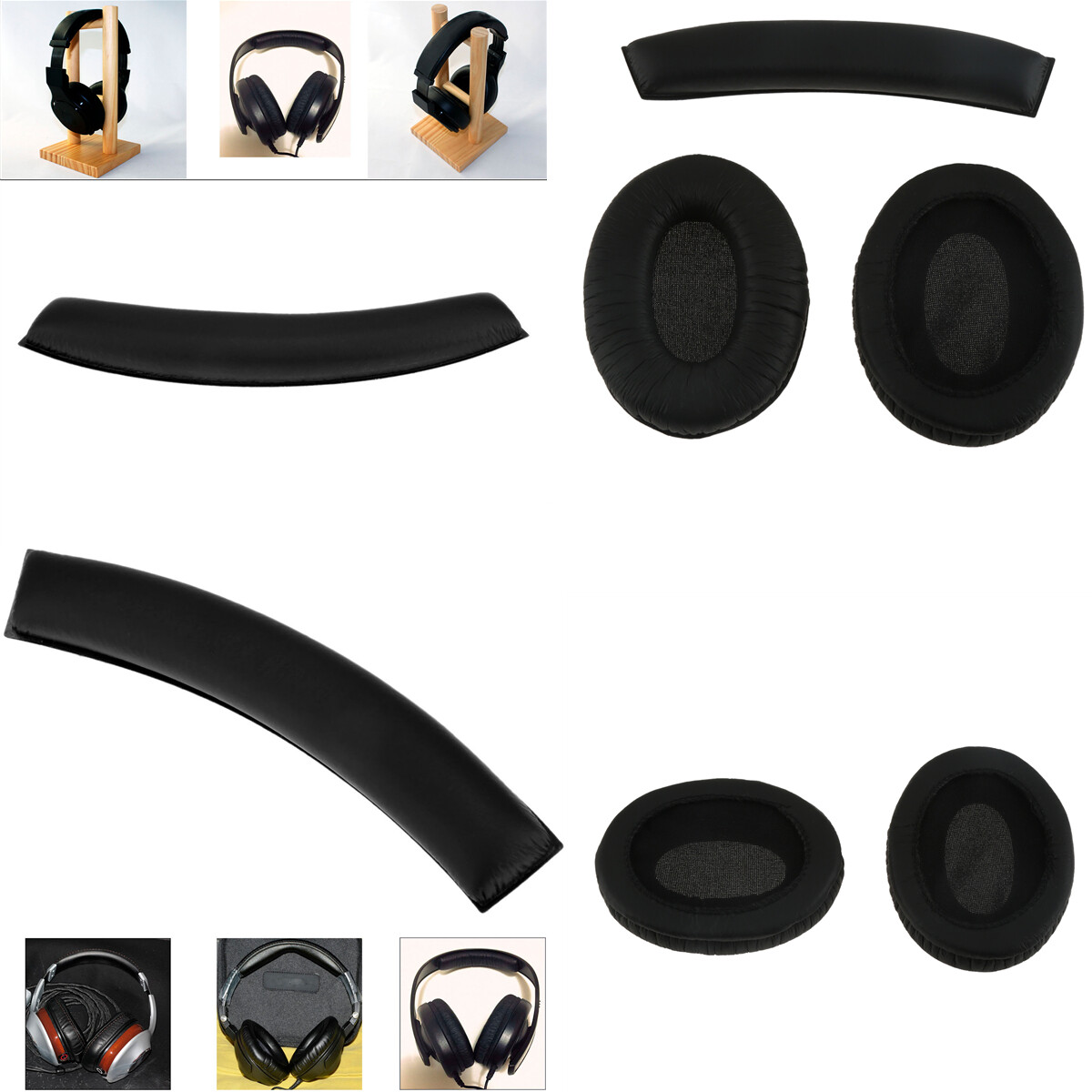 1 Pair Ear Pads/1Pc Headband for Sennheiser HD202 HD212 HD437 HD447 HD457 HD477