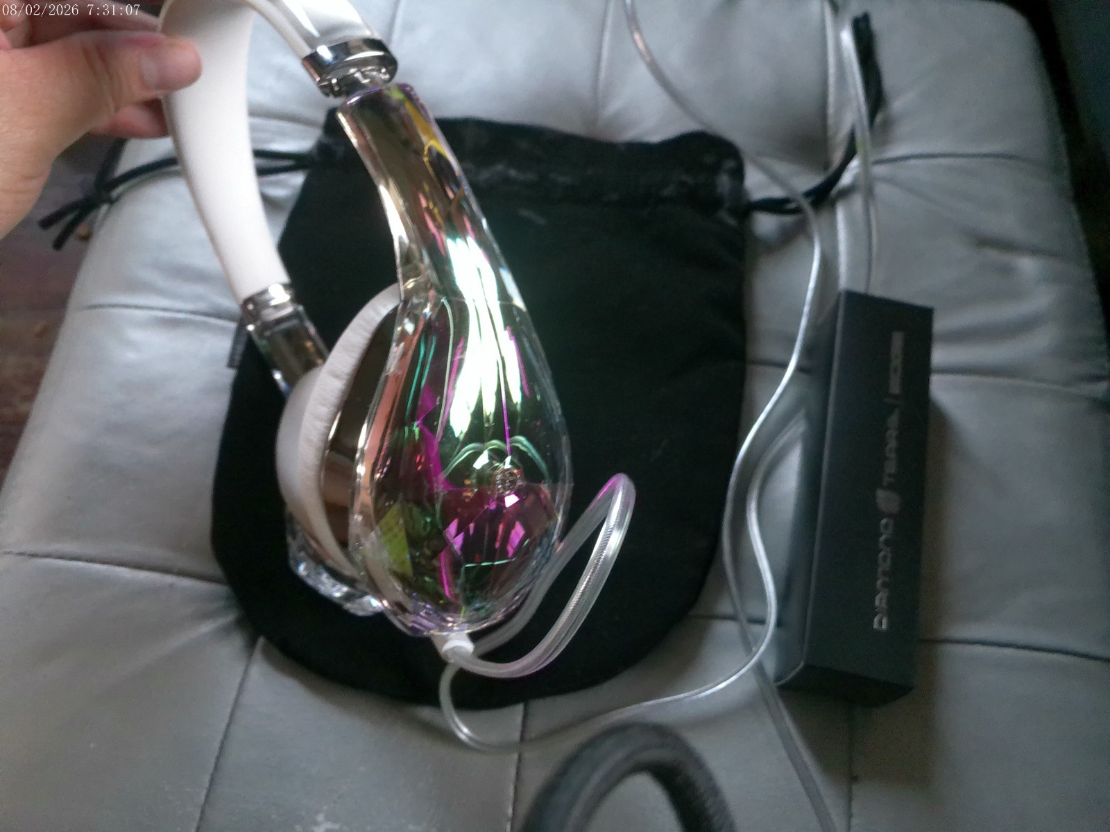 Monster Diamond Tears Edge Headphones White Multicolor 3.5mm Over-Ear
