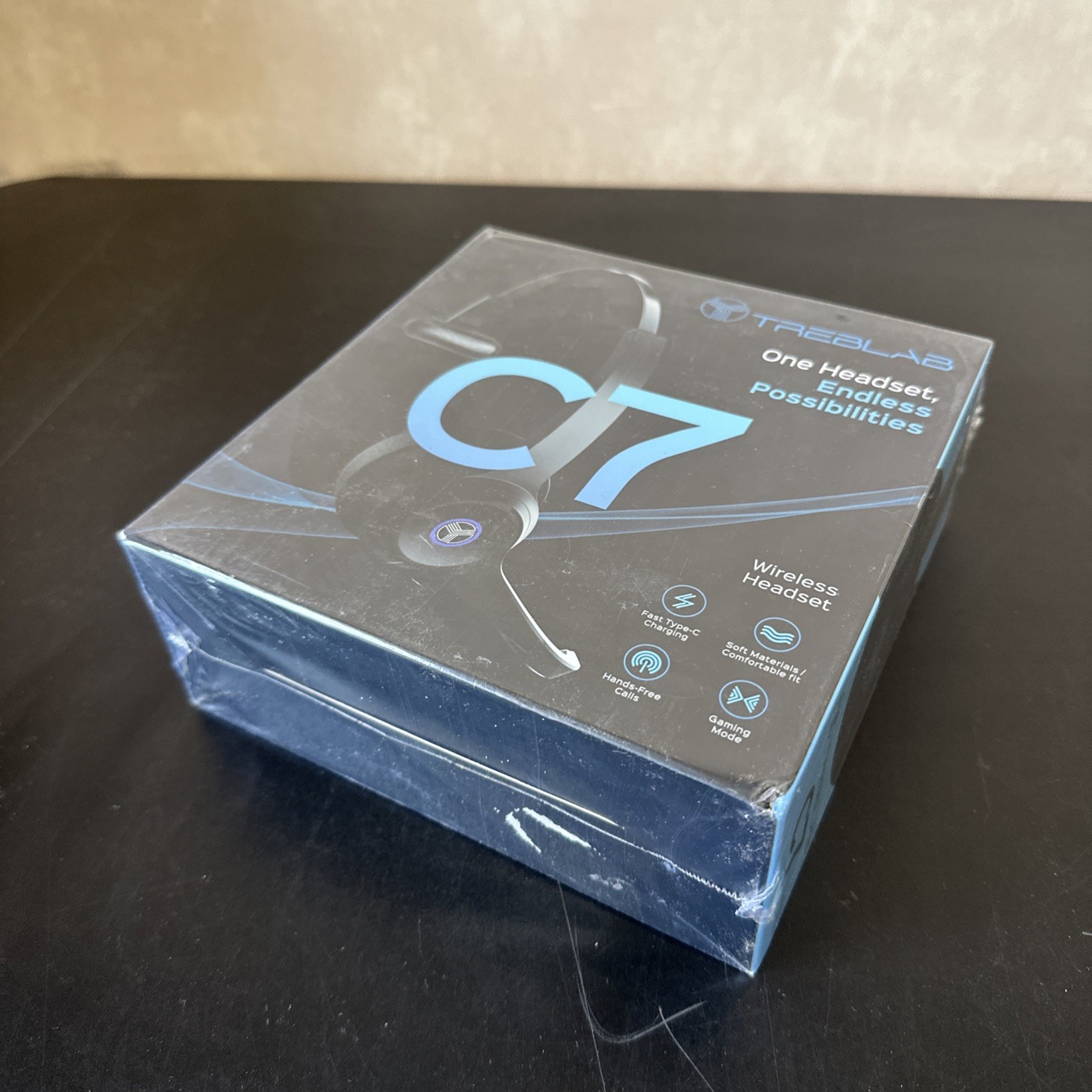 TREBLAB C7 – Single Ear Bluetooth Headset with Mic, 45H Playtime