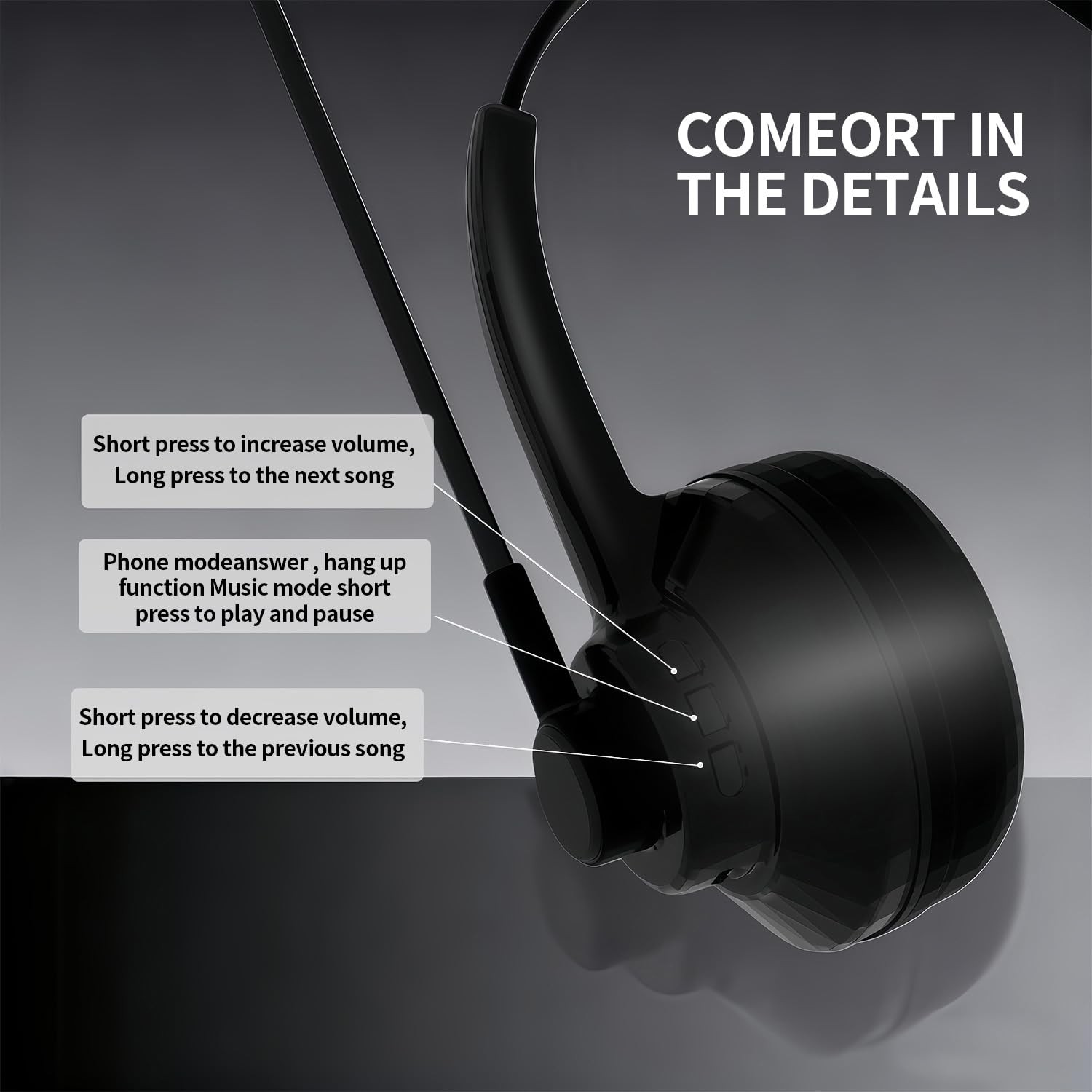 Trucker Bluetooth Headset with Mic,Single-Ear wireless Headset for work, Truc…