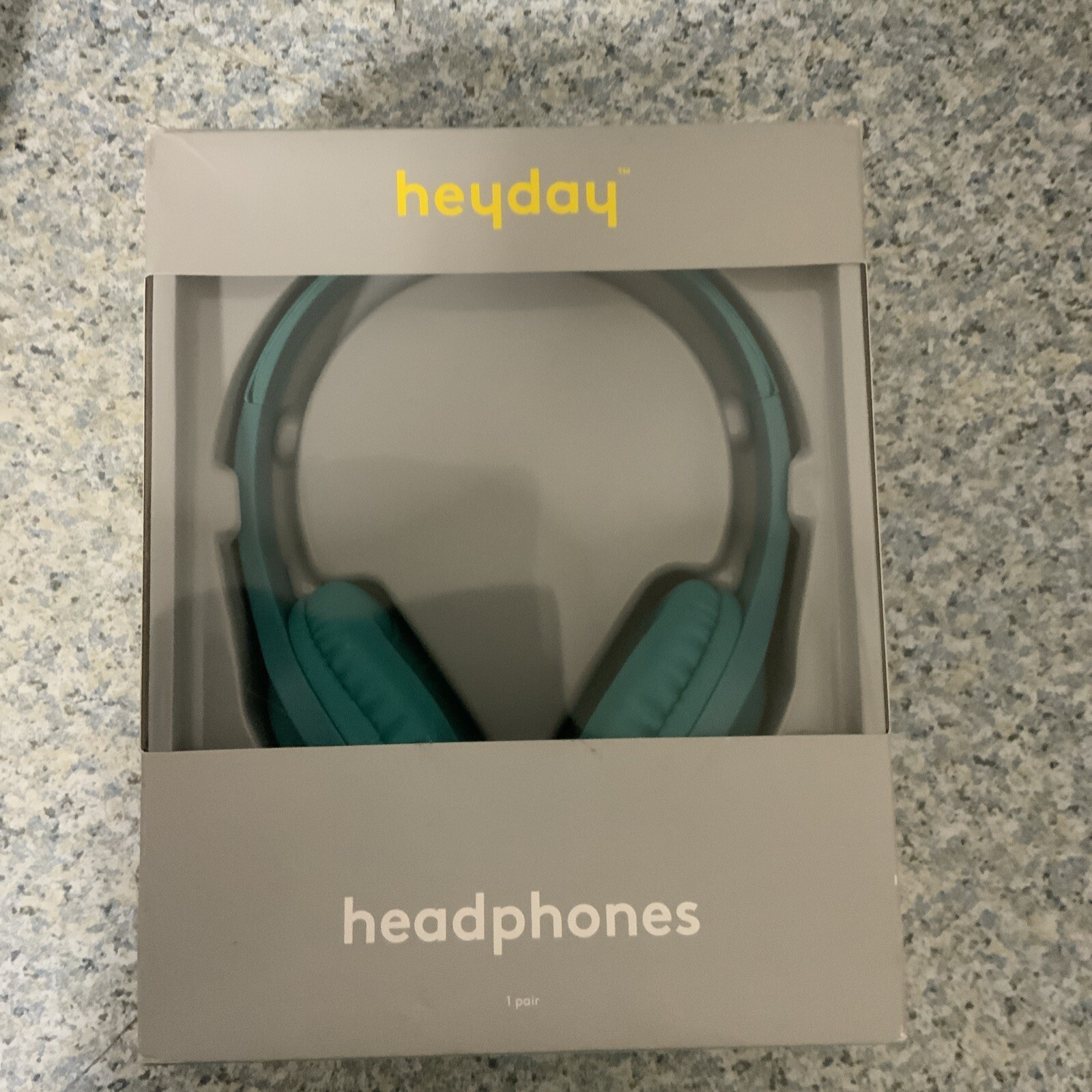 ☀️ Heyday Wired On-Ear Padded Headphones Built In Microphone ~ Bright Teal