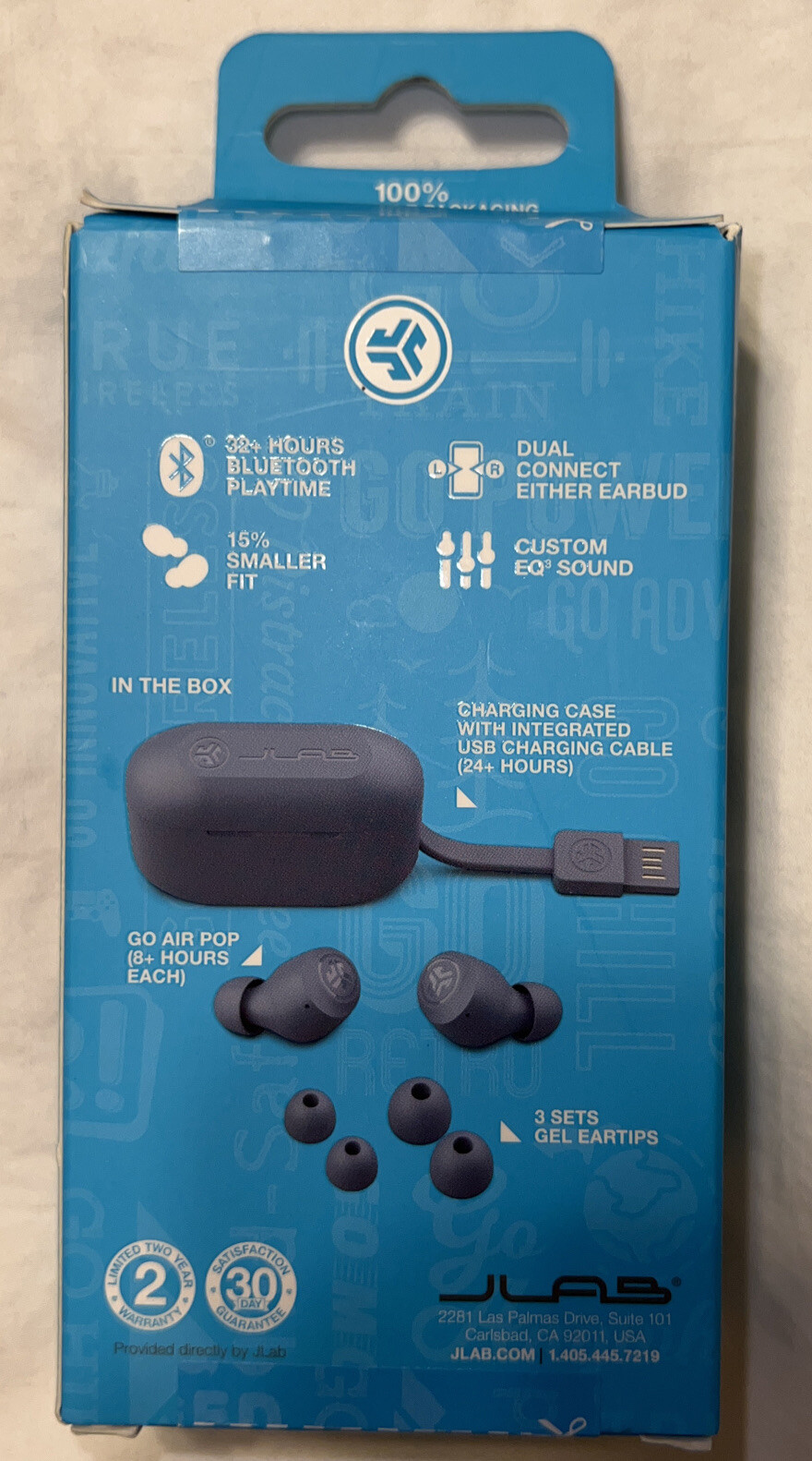 JLab EBGAIRPOPRSLT124 GO Air POP True Wireless In-Ear Headphones – Slate Gray?