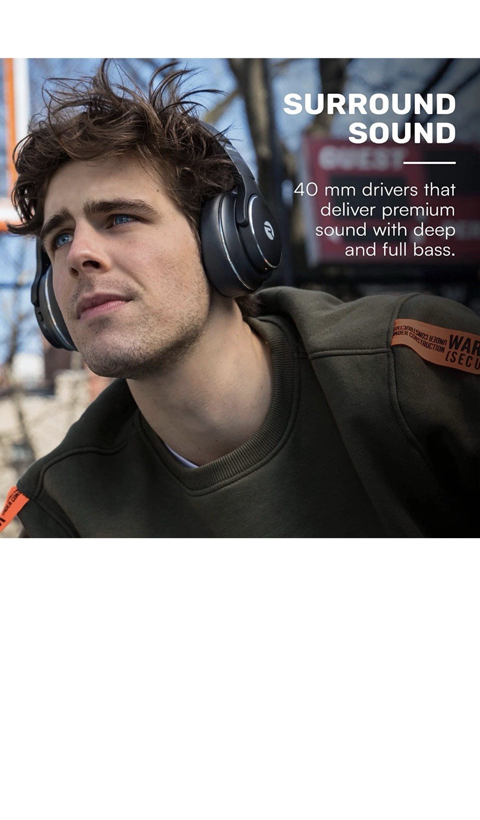 the Everyday Wireless Bluetooth over Ear Headphones, with Active Noise Cancellin
