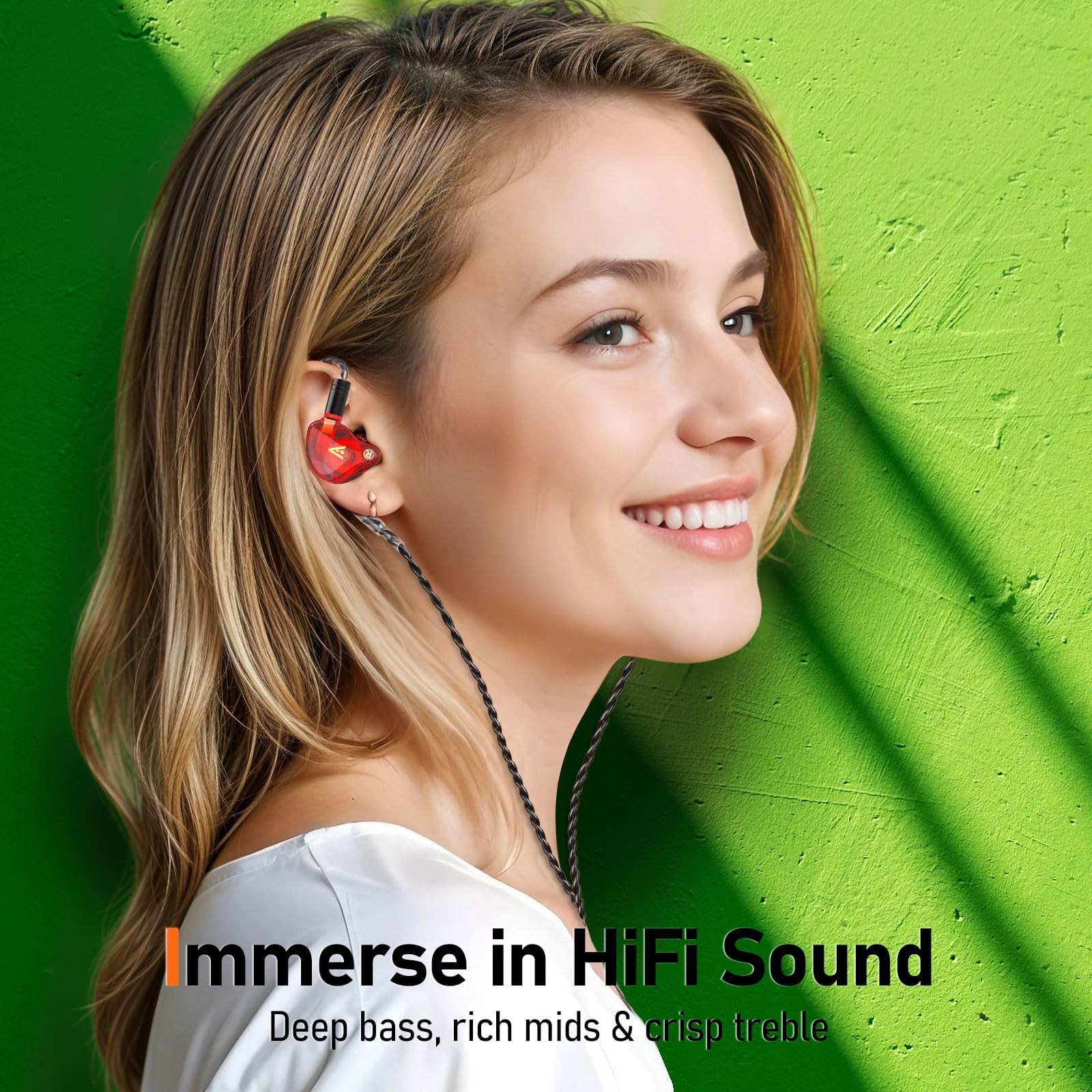 USB-C Wired Earbuds HiFi Sound Noise Isolating Earphones for iPhone 17/16/15 – D