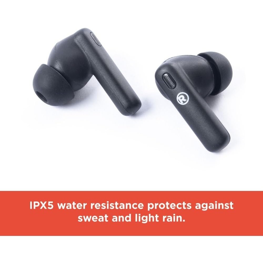 RadioShack Wireless Bluetooth Earbuds White, Noise Cancelling IPX5 400mAh
