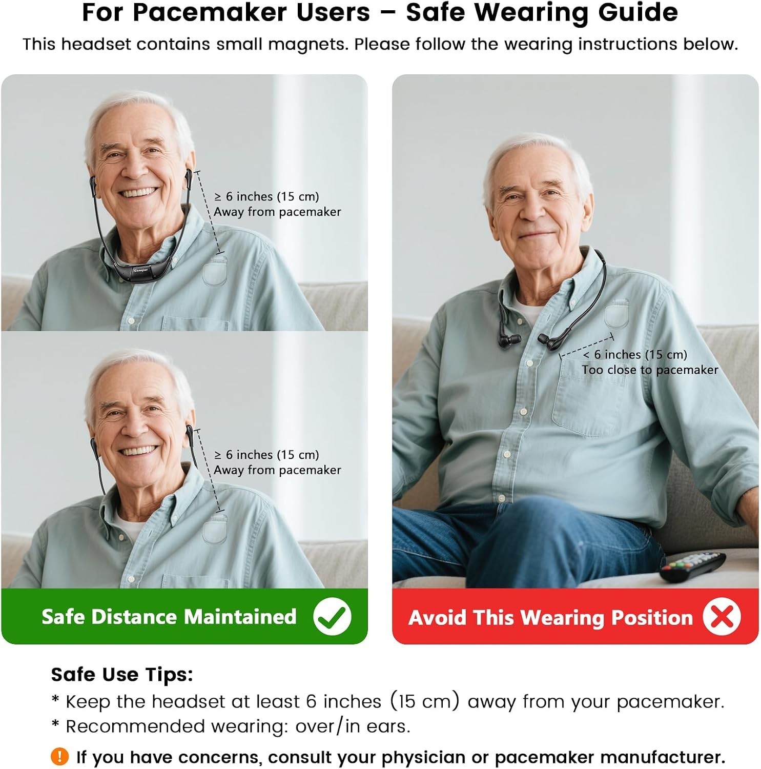 2.4G Digital Wireless TV Headphones for Seniors & Hard of Hearing | Hear Ever…