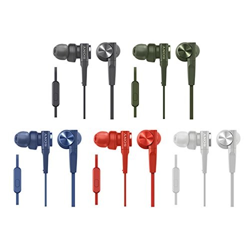 Sony MDR-XB55AP Extra Bass In-Ear Earphones Mic Remote Red Japan NEW FS