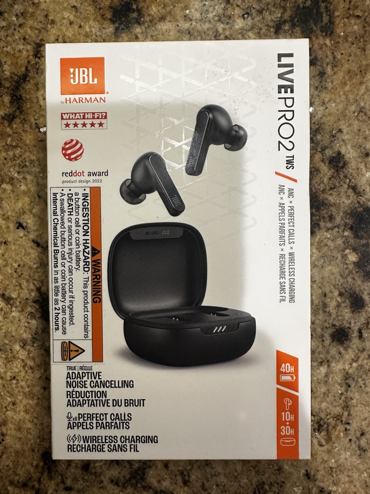 JBL Live Pro 2 TWS In-Ear Noise Cancelling Truly Wireless Headphones – Black