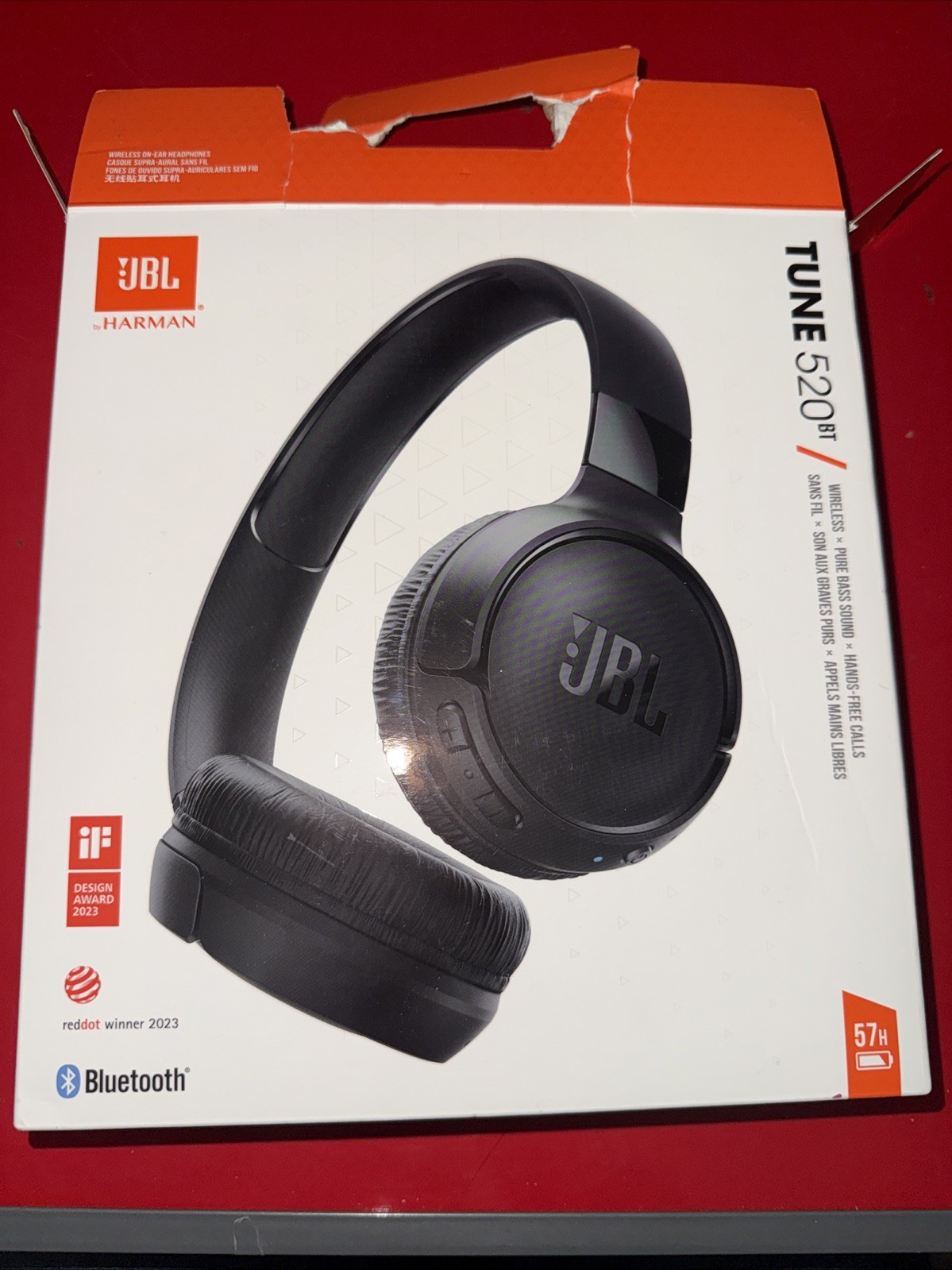 JBL 520BT Pure Bass Headphones