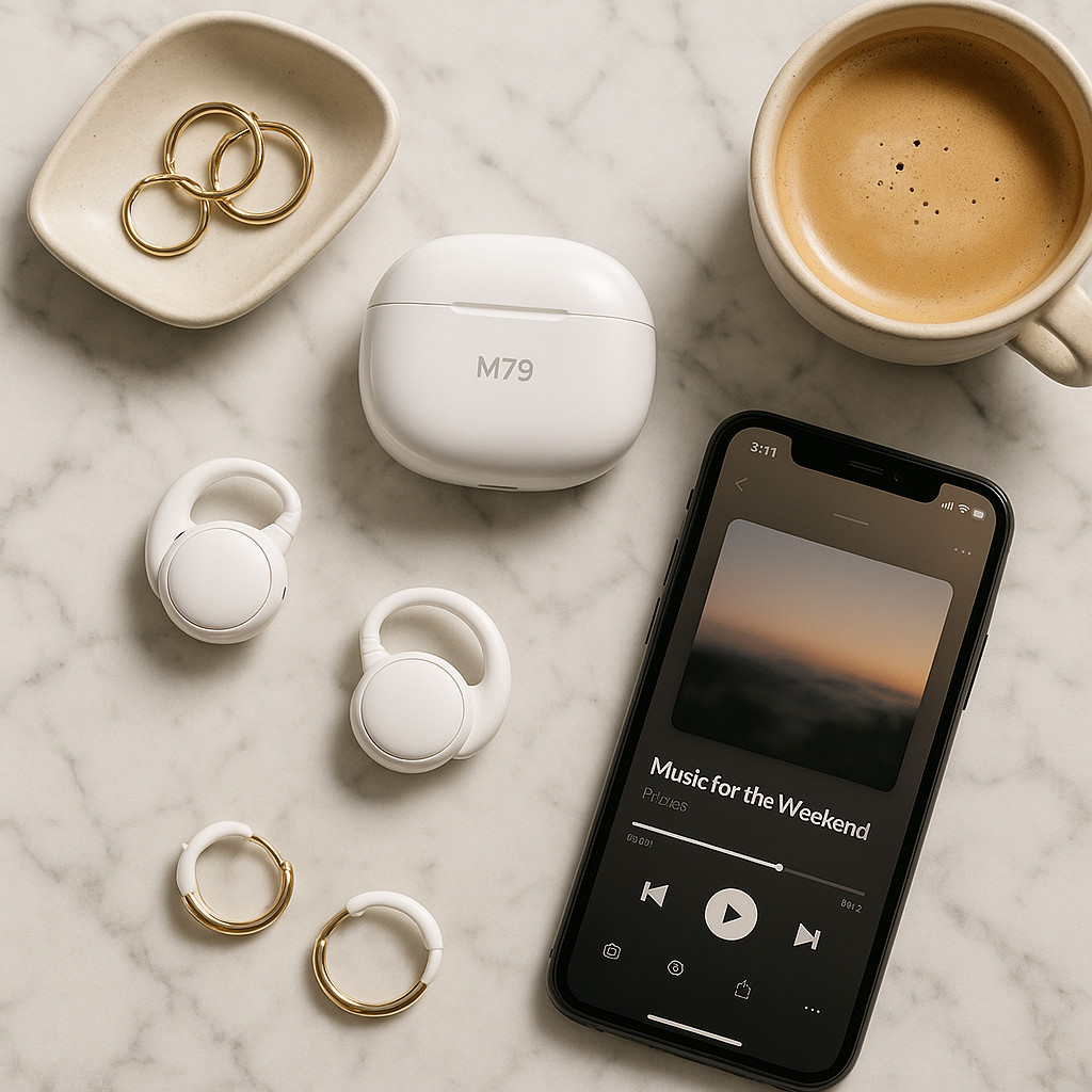 M79 Clip-On Earbuds Ear-Clip Open-Ear True Wireless Bluetooth
