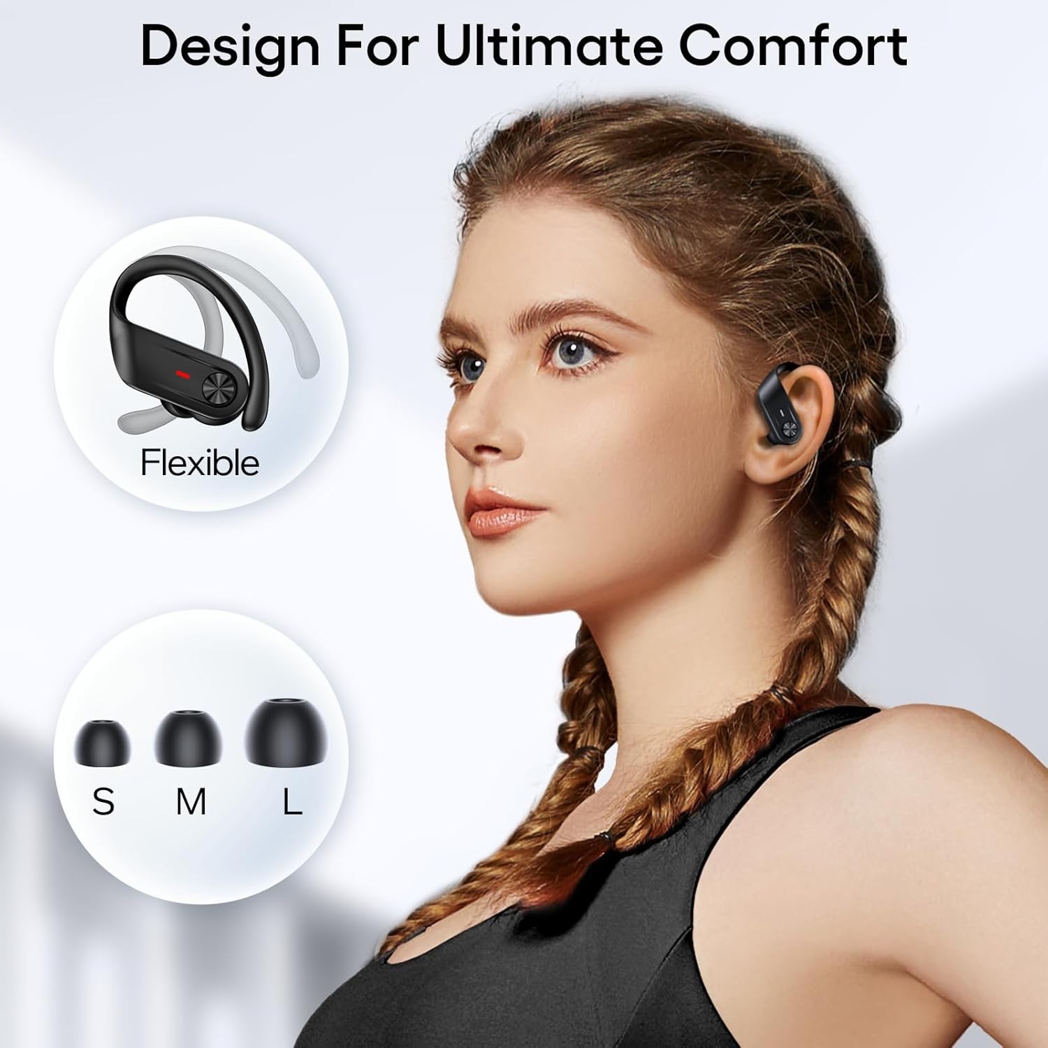TAGRY X88 Hybrid Wireless Earbuds Active Noise Cancelling Waterproof – Black