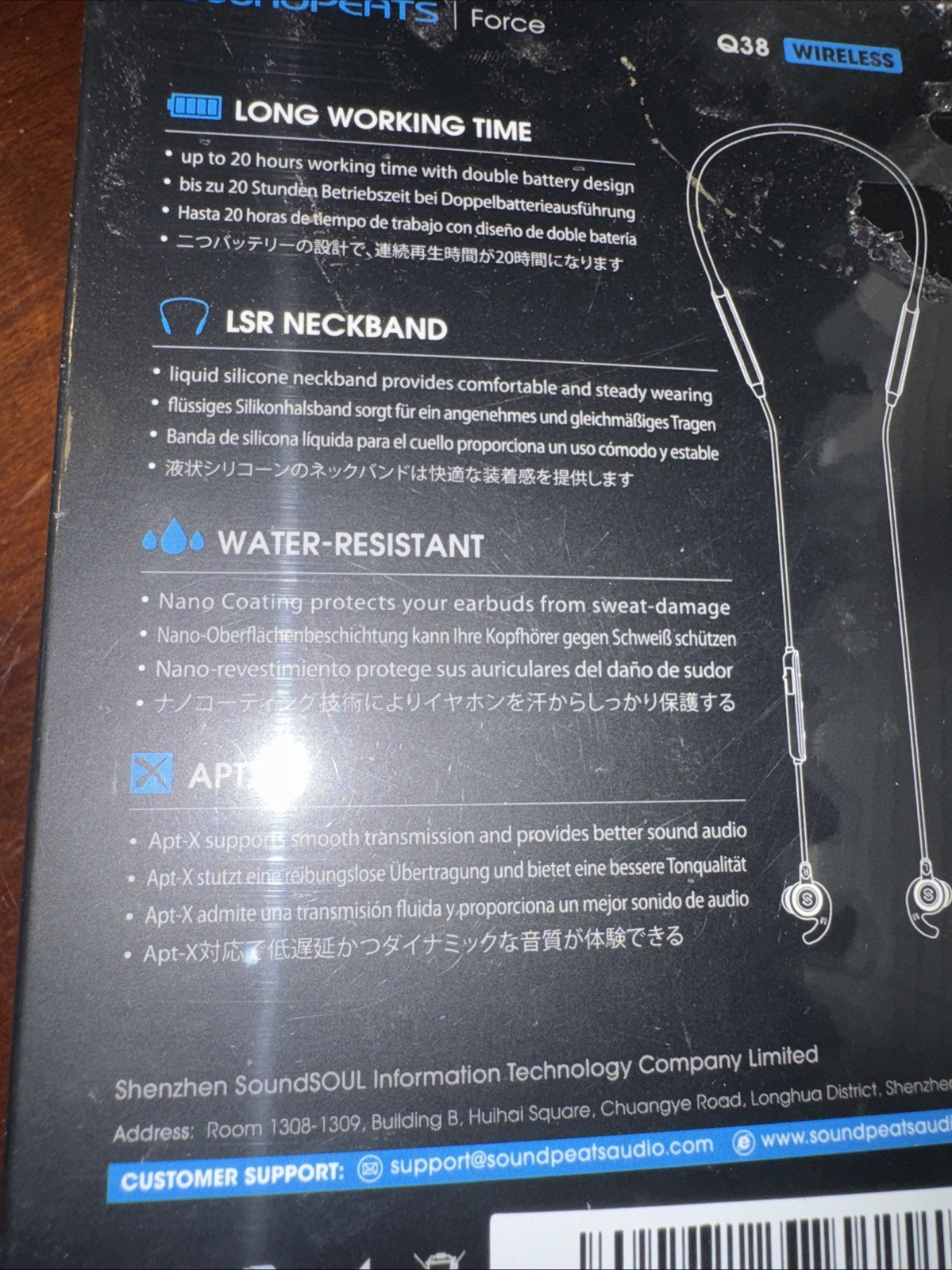 Force Bluetooth Wireless Neckband Earbuds BRAND NEW