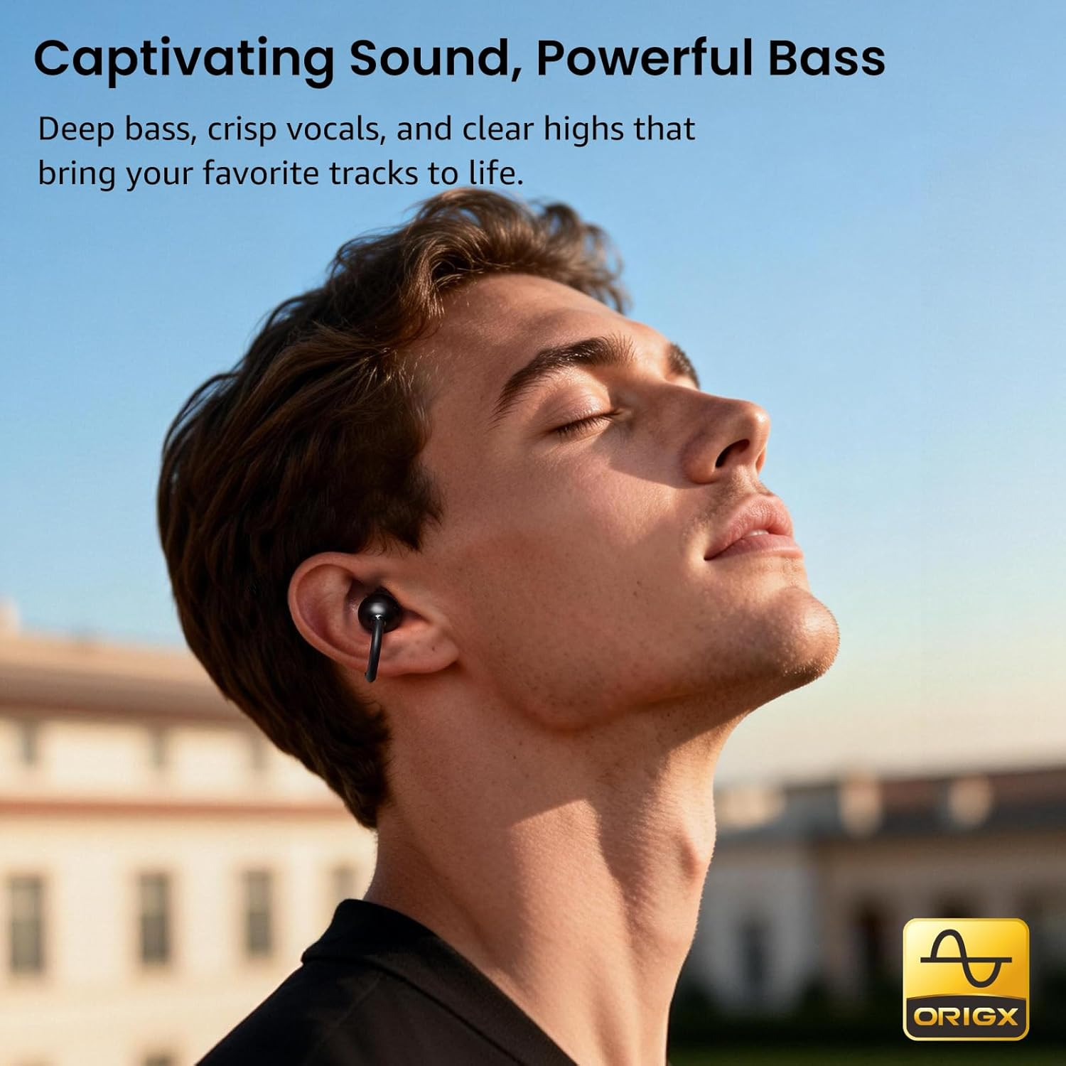 OpenEarRing Bluetooth 5.4 Wireless Earbuds with LED Display and Secure Fit