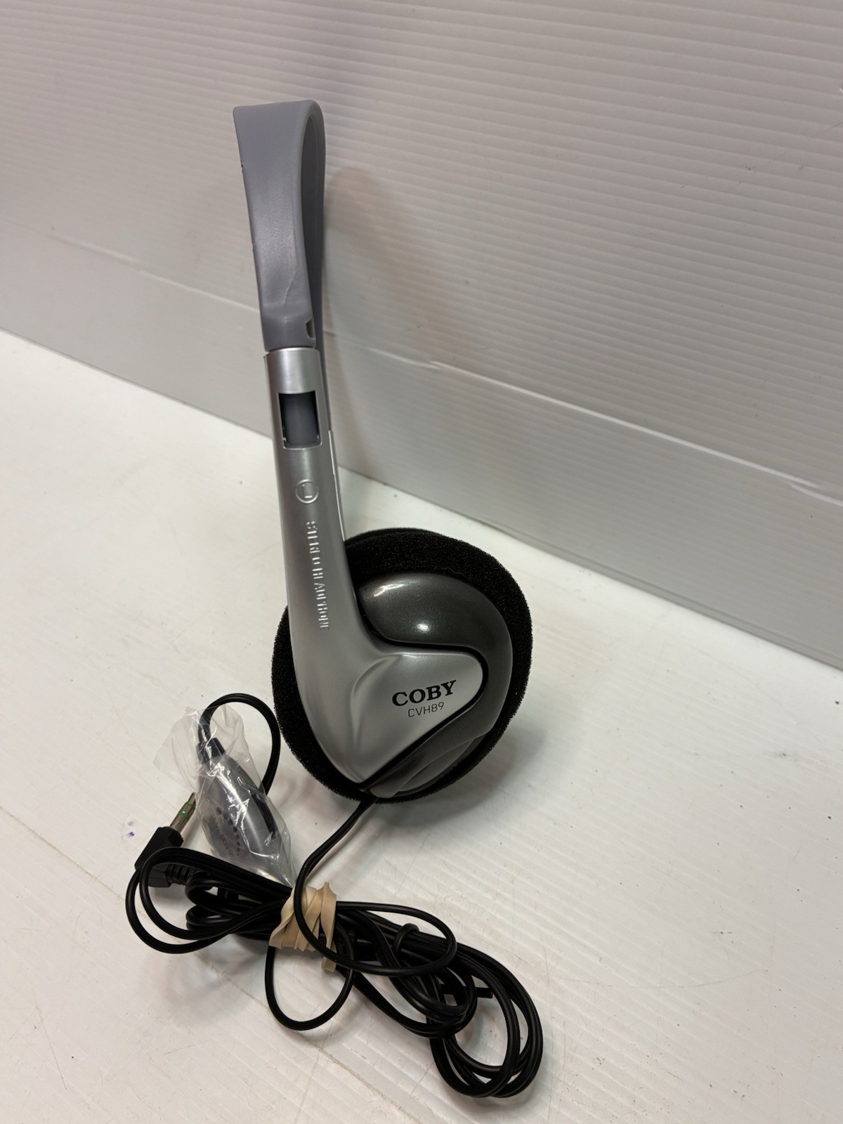 Coby CVH89 Stereo Headphones w/ Volume Control 3.5mm Jack Tested