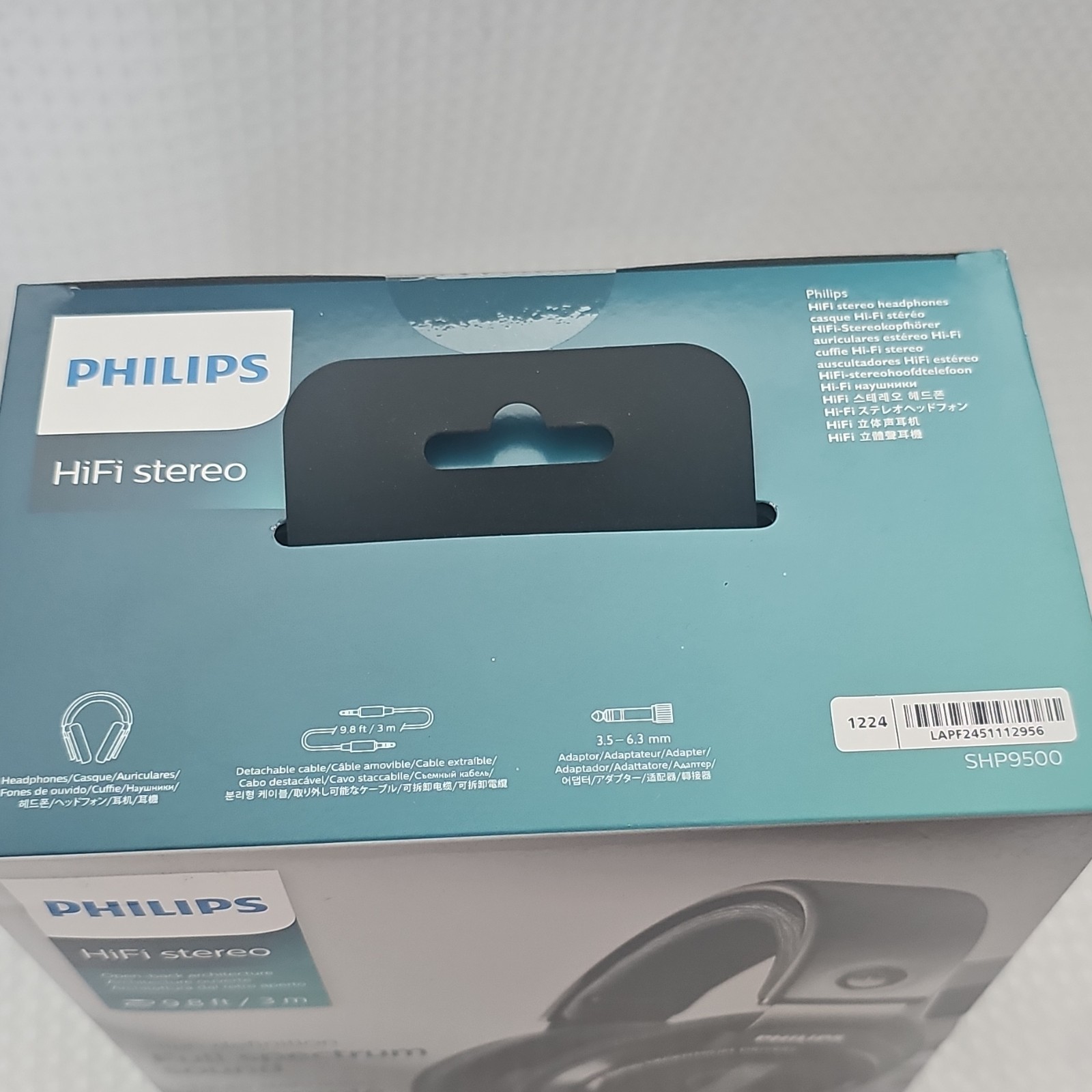 Philips SHP9500 Open-Back Over-Ear HiFi Headphones 50mm 3m Cable Black
