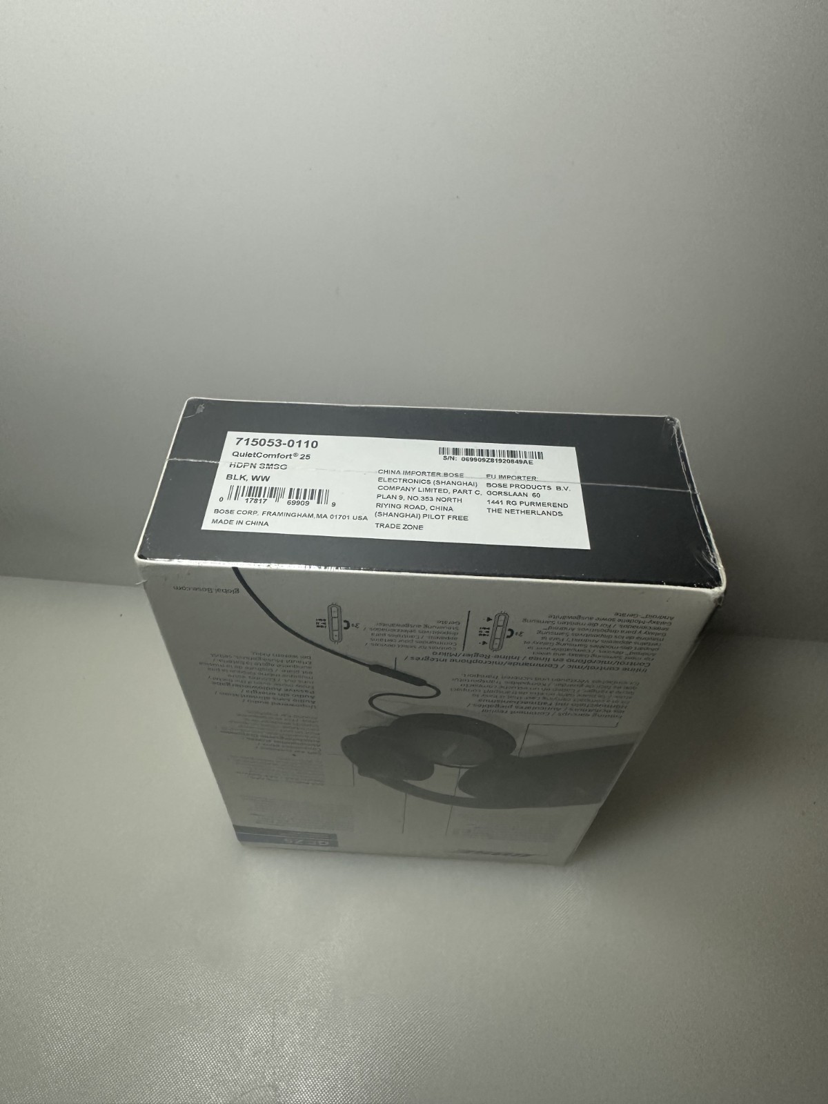 NEW Sealed Bose QuietComfort 25 Headphones Android Samsung QC25 QC25 wired-Black