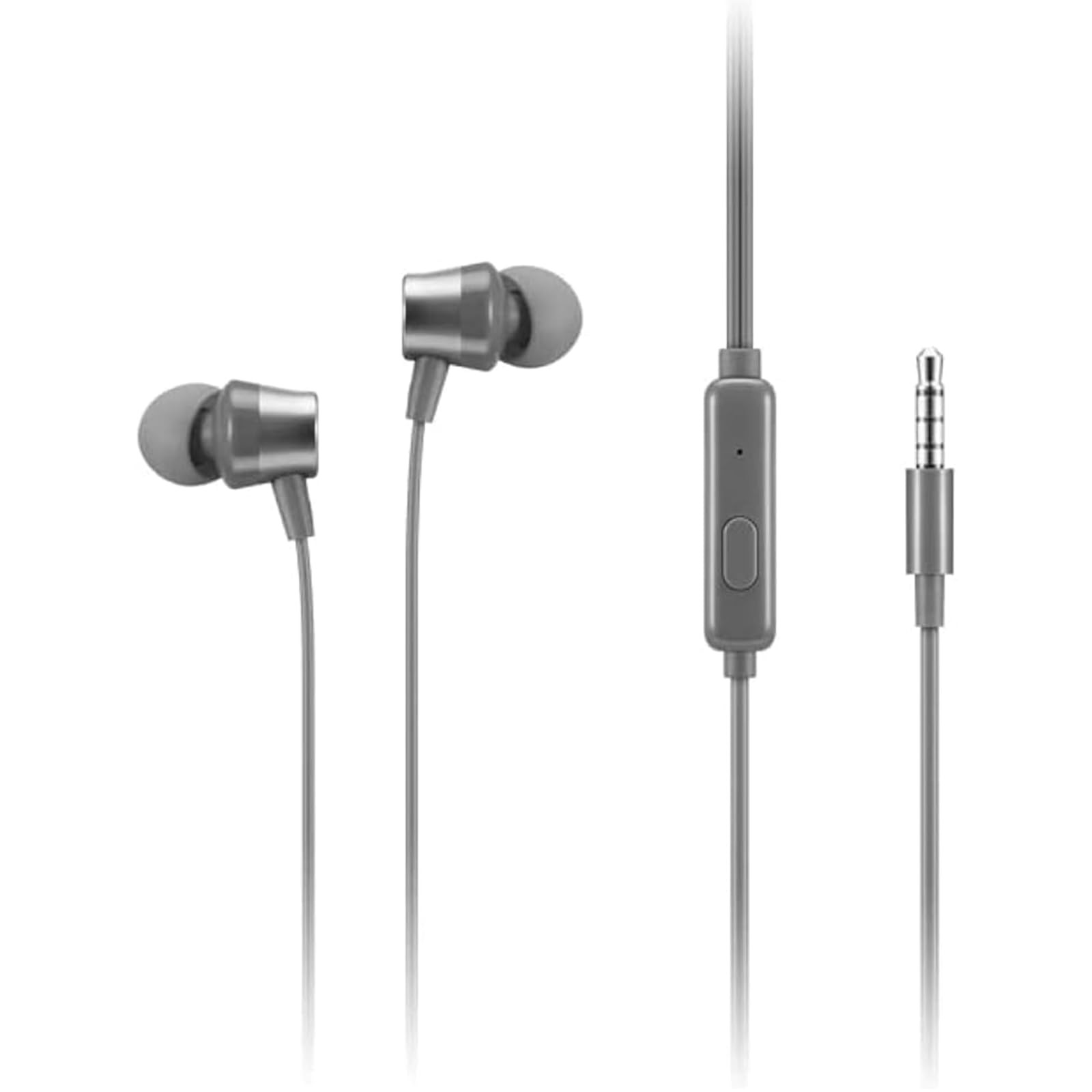 Lenovo 110 Analog In Ear Headphones Wired with Microphone and Multiple Ear Tips
