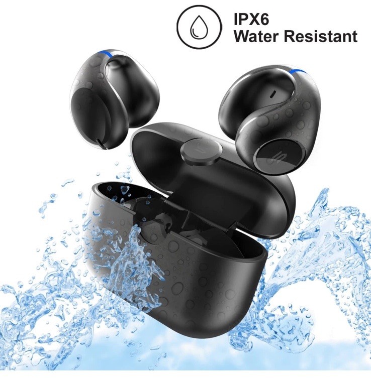 Soul Open-Ear Earbuds S-Clip On Earphones with Air Conduction 36H Playtime