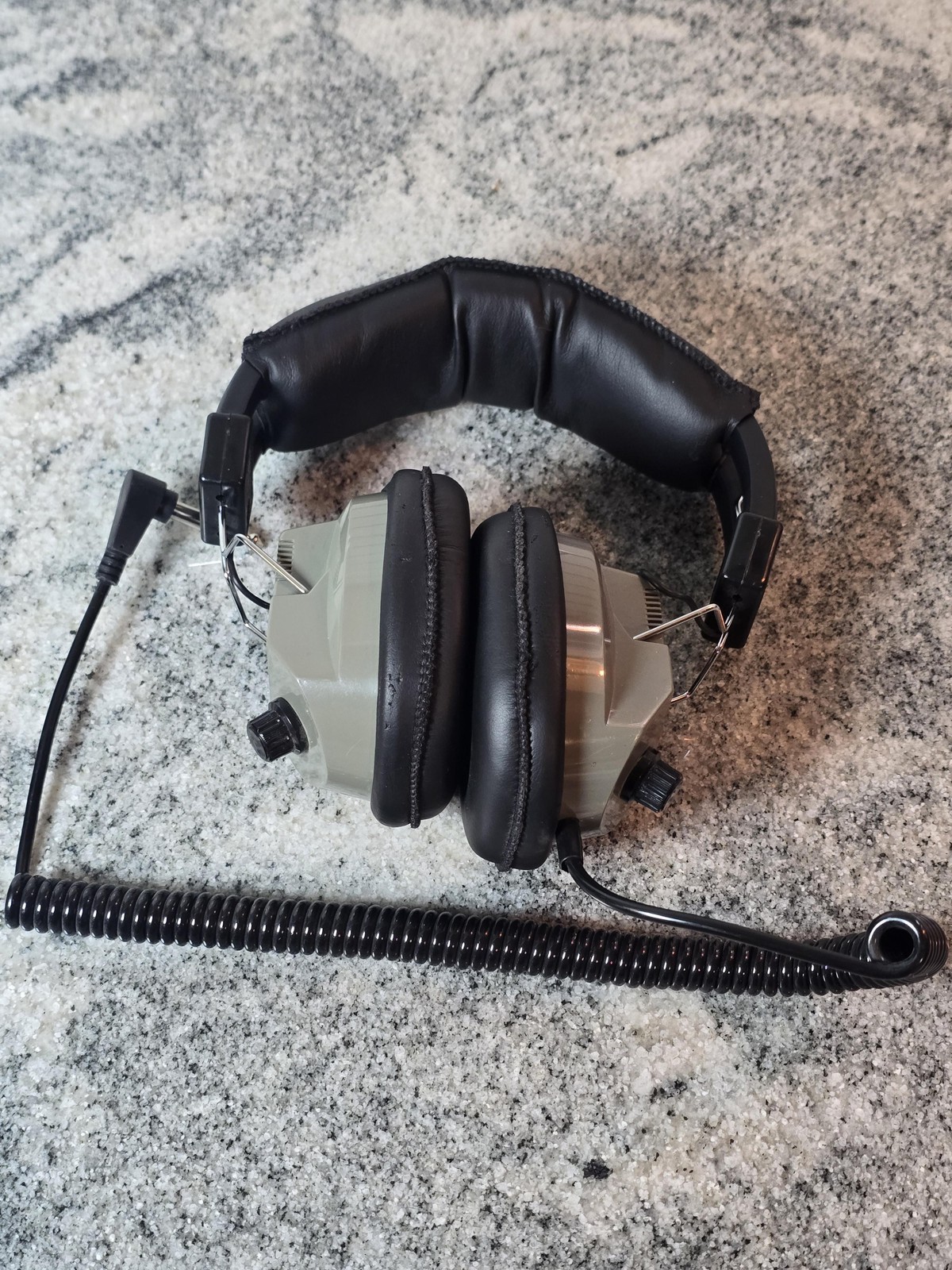 Whites Metal Detector Headphones Over Ear Coiled 6.35mm Stereo Wired Plug