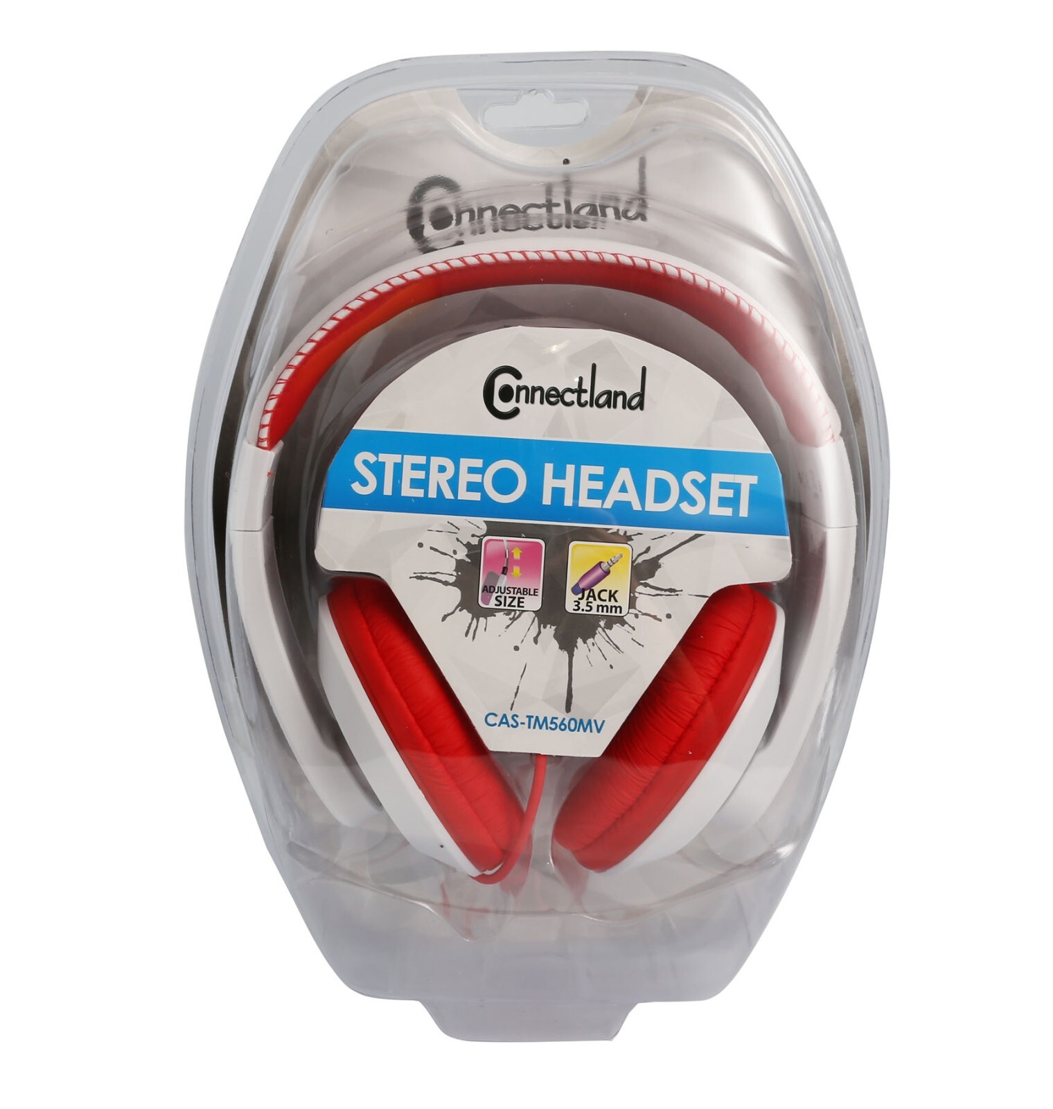 Over The Ear Stereo Kids Mobile Wired Headphone with in-Line Microphone Red