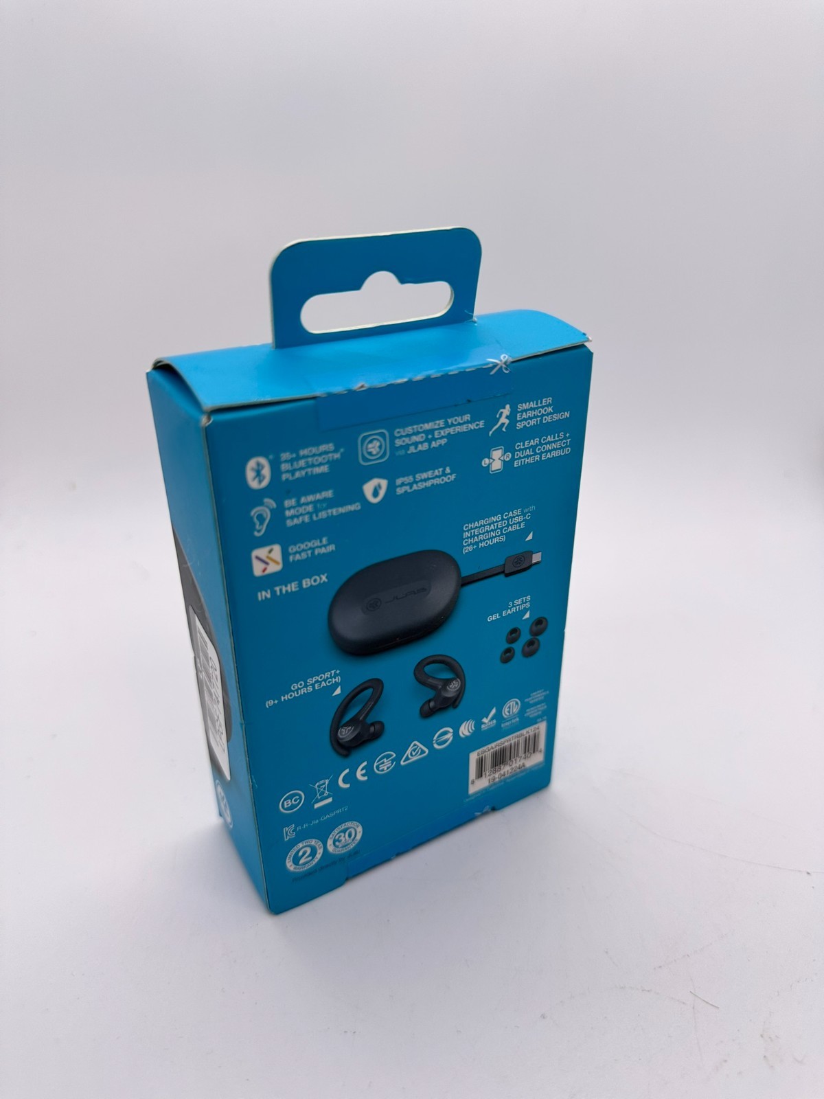 JLab Go Air Sport True Wireless Earbud – 35+ Hours Playtime USB C – Graphite