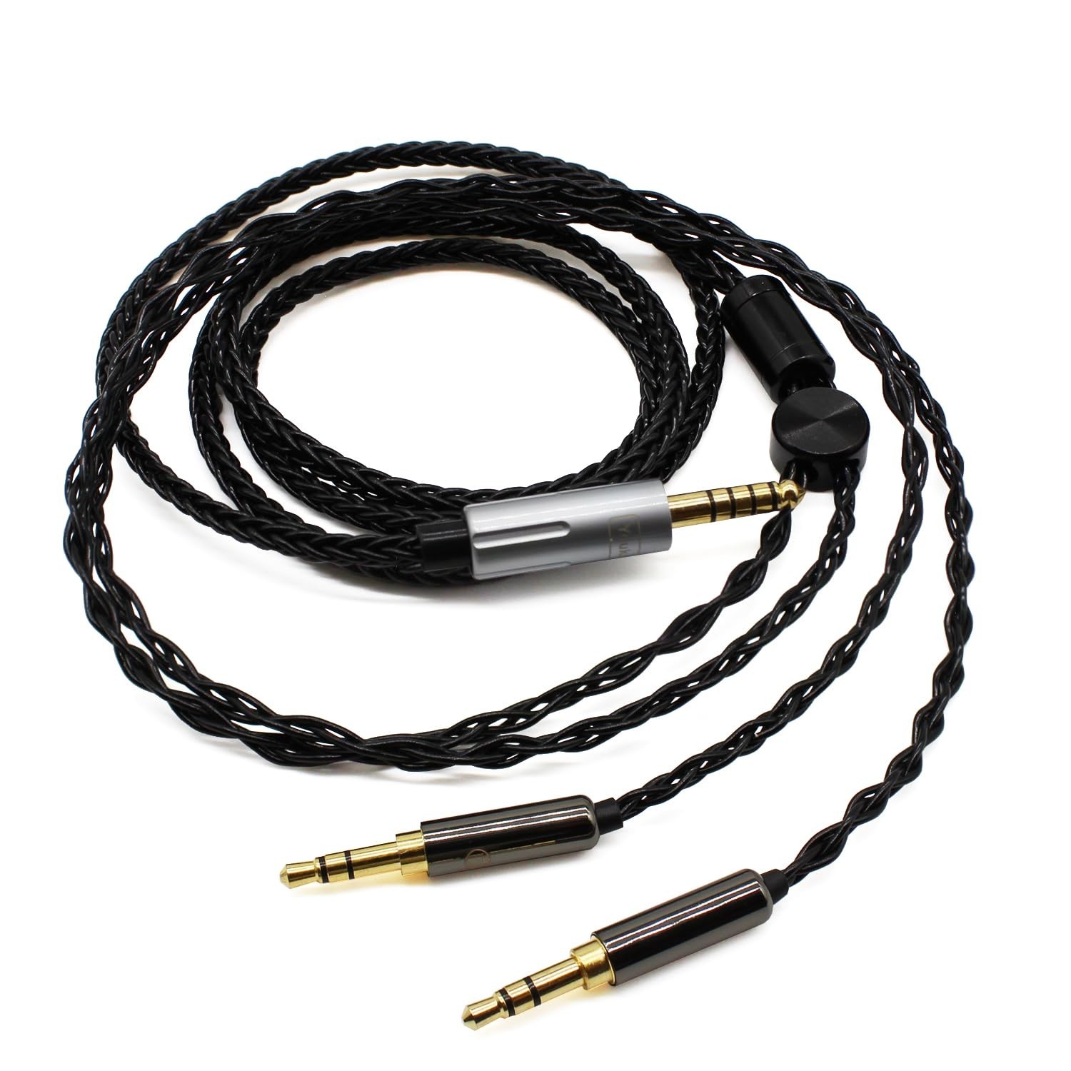 4.4mm Balanced Upgrade Cable for Hifiman Headphones – Dual 3.5mm Male, 6.5ft