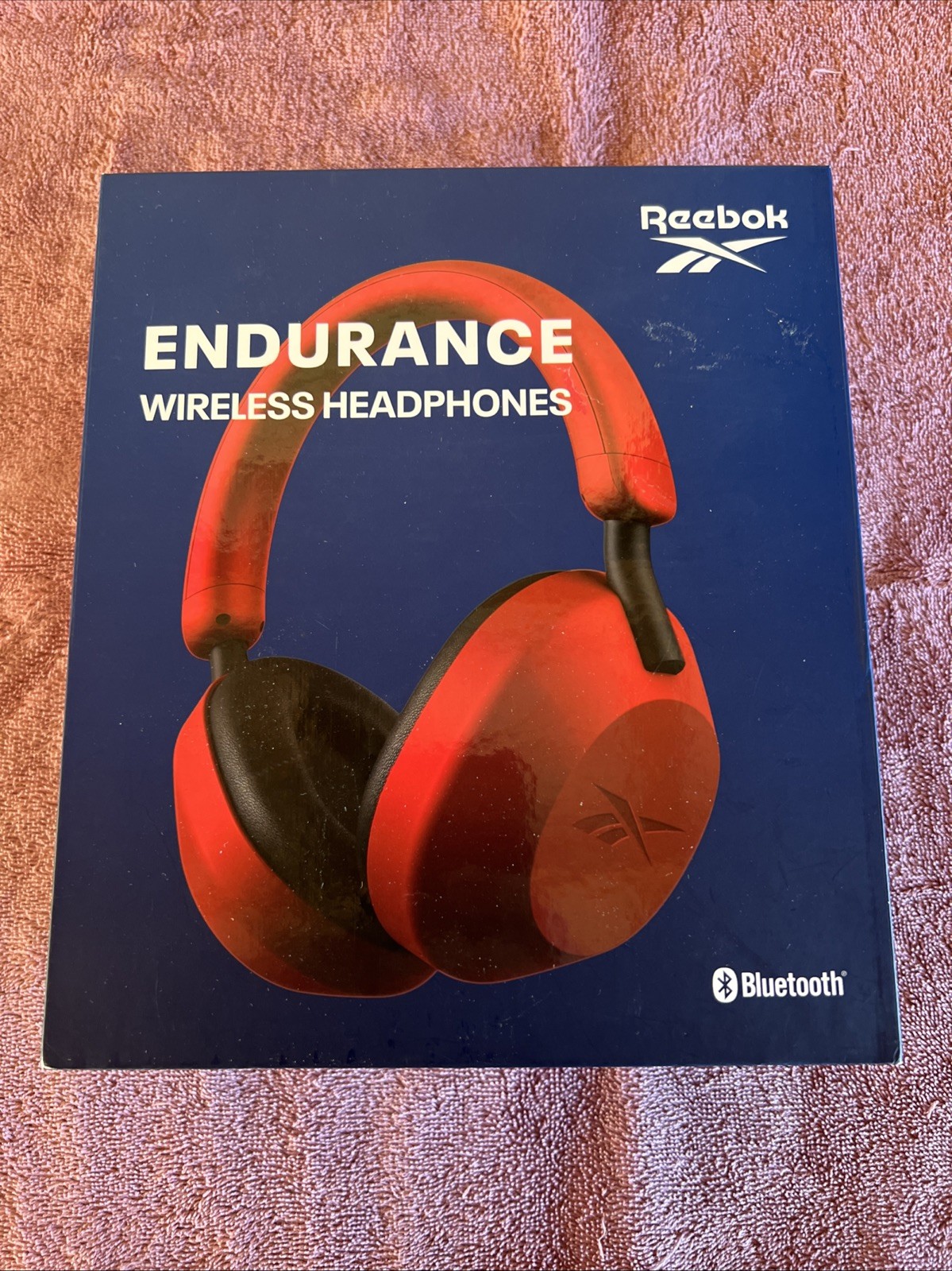 SP9a- Reebok Endurance Wireless Headphones Bluetooth rare red over ear cup USB-C