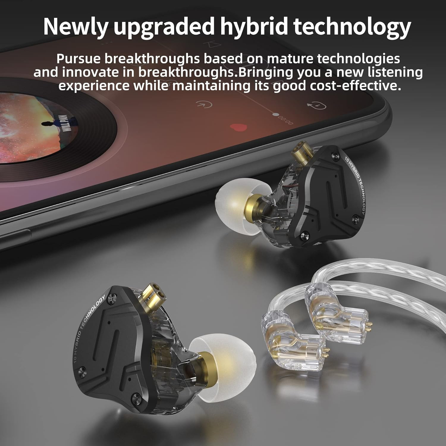 KZ ZS10 Pro X Gaming Earbuds, KZ in Ear Monitor,Upgraded 4BA 1DD in Ear Monitor