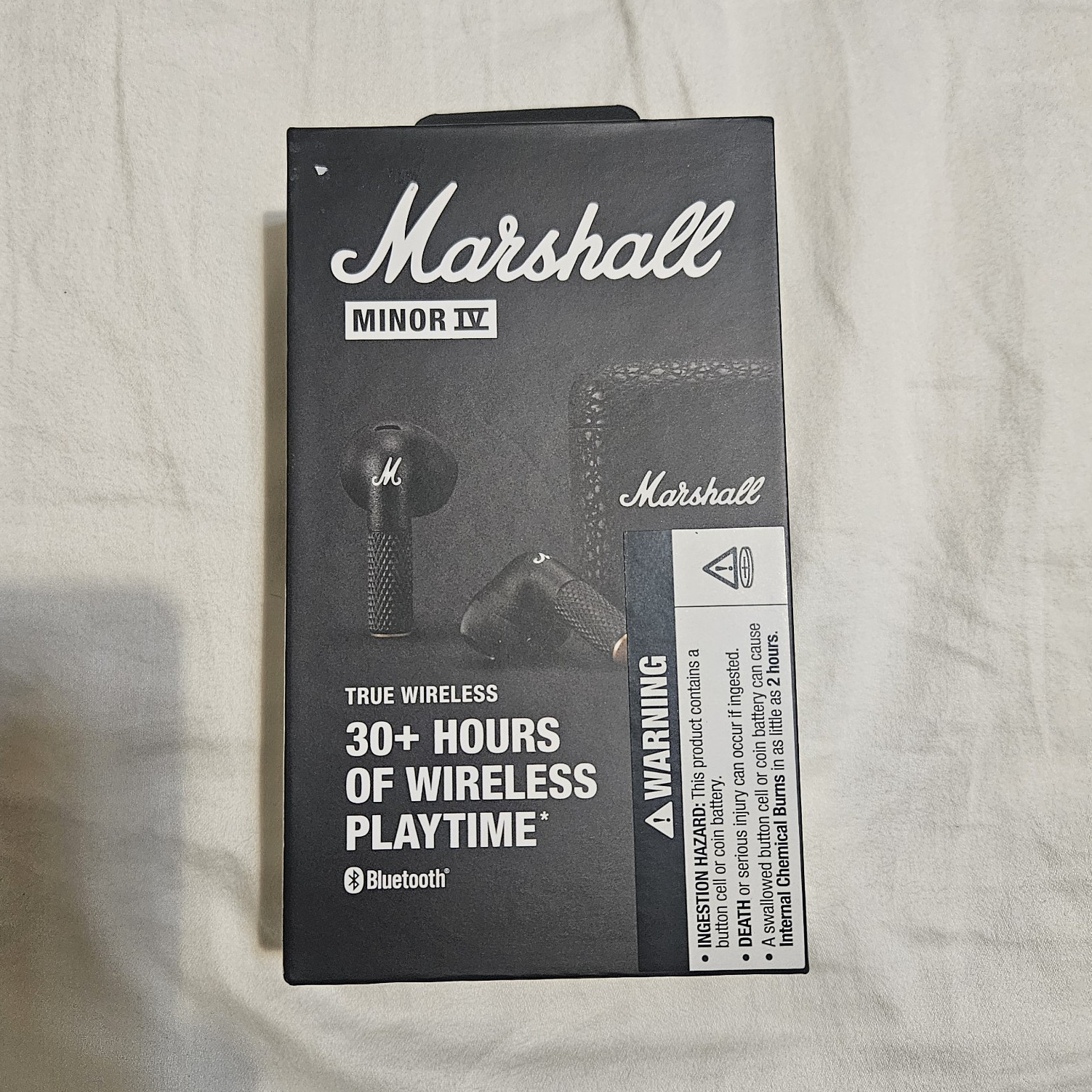Marshall Minor IV True Wireless Bluetooth In-Ear Earbuds, Black (Double)