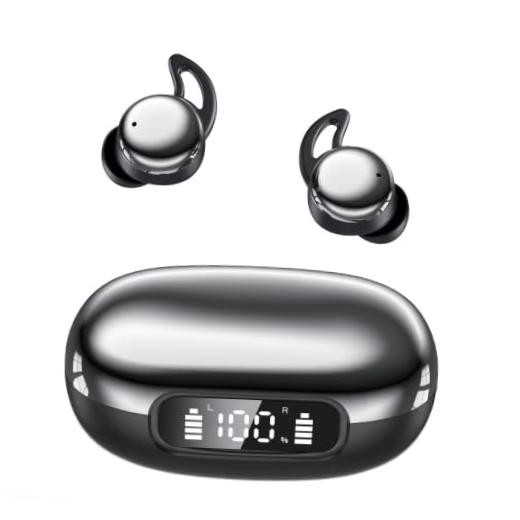 Raven Black Side Sleep Earbuds – Ultra-Small Invisible Earbud for Side Sleepers