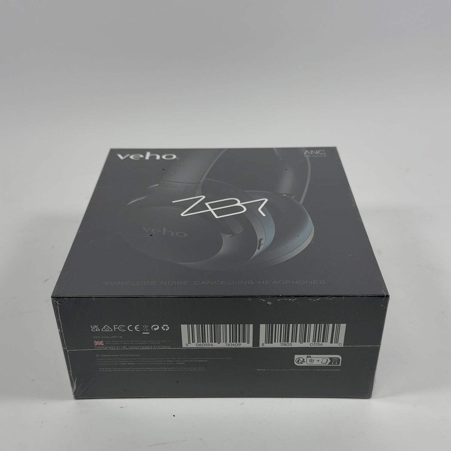 New veho ZB7 Active Noise Cancellation Headphones Black/Gray