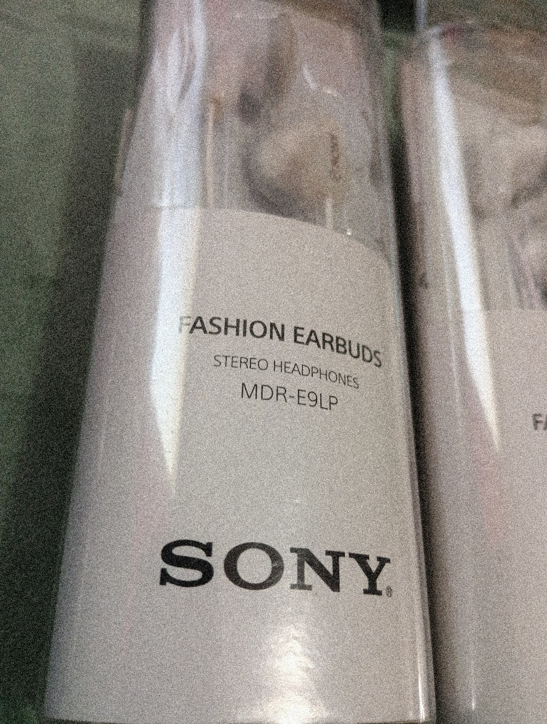 2 Sony MDR-E9LP In-Ear Only Headphones – White