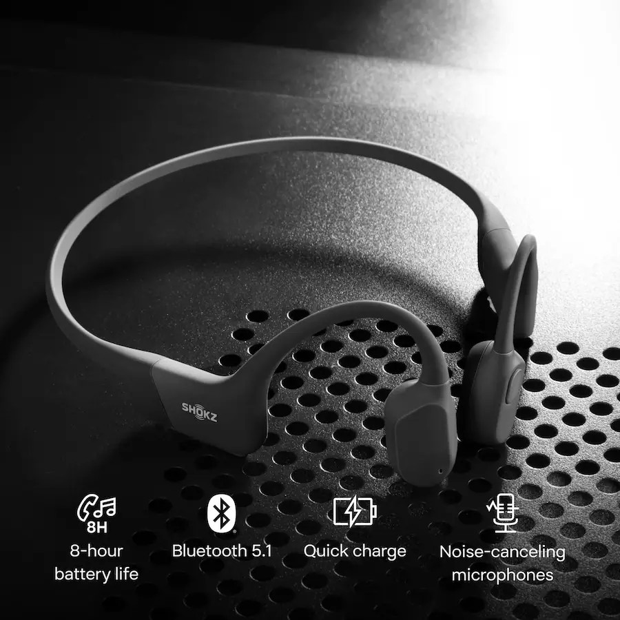 SHOKZ OpenRun Mini Bone Conduction Headphones Black Wireless Sport – NEW SEALED