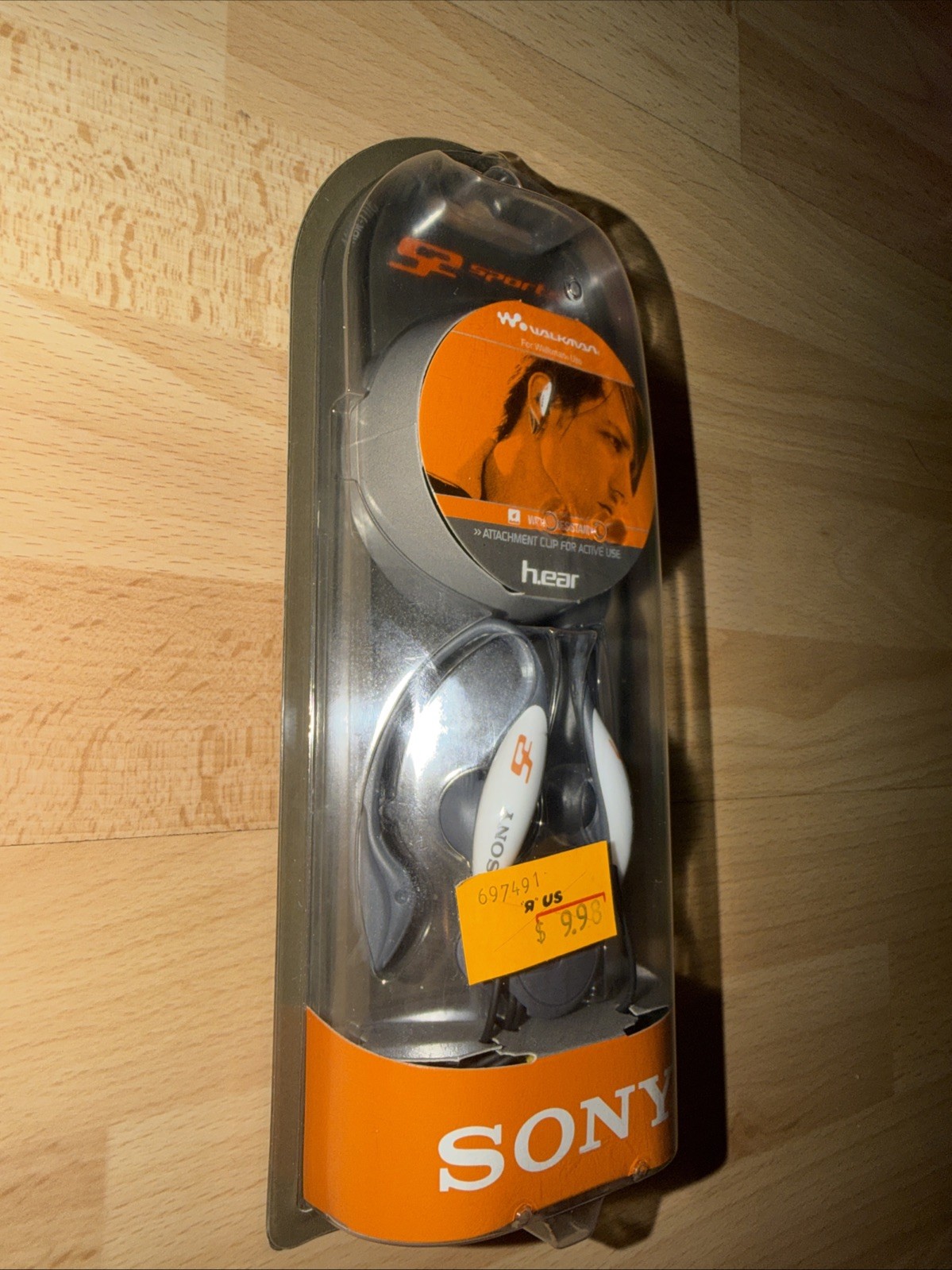 Vintage Sony Walkman MDR-J11G Clip Sports Stereo Headphones 2004 Factory Sealed