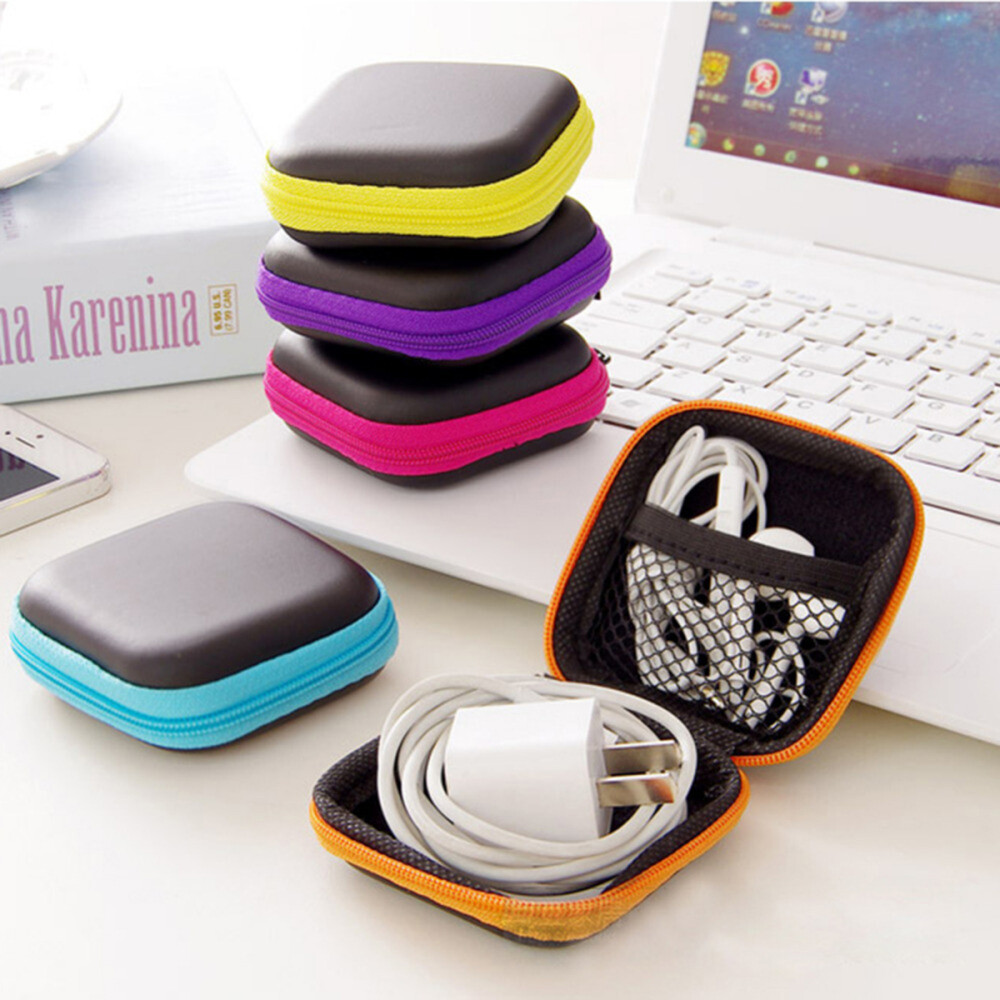 Mini Eva Earbud Case Portable Bag Wireless Earpod Headphones Data Line New
