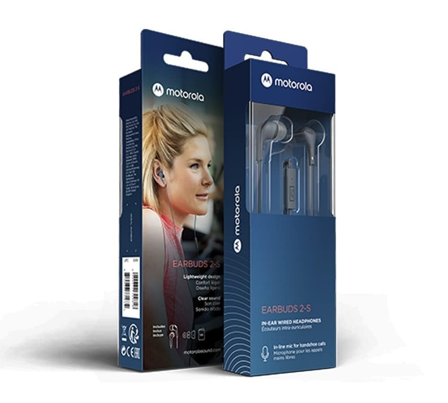 Motorola Earbuds 2-S In-Ear Wired Headphones w/ Mic -NEW- Black