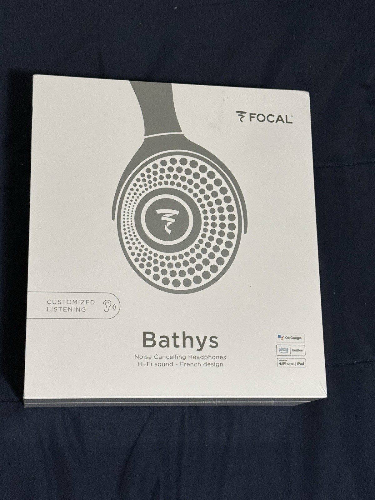 Focal Bathys ANC Bluetooth Over-Ear Headphones, 40mm Drivers, Gray