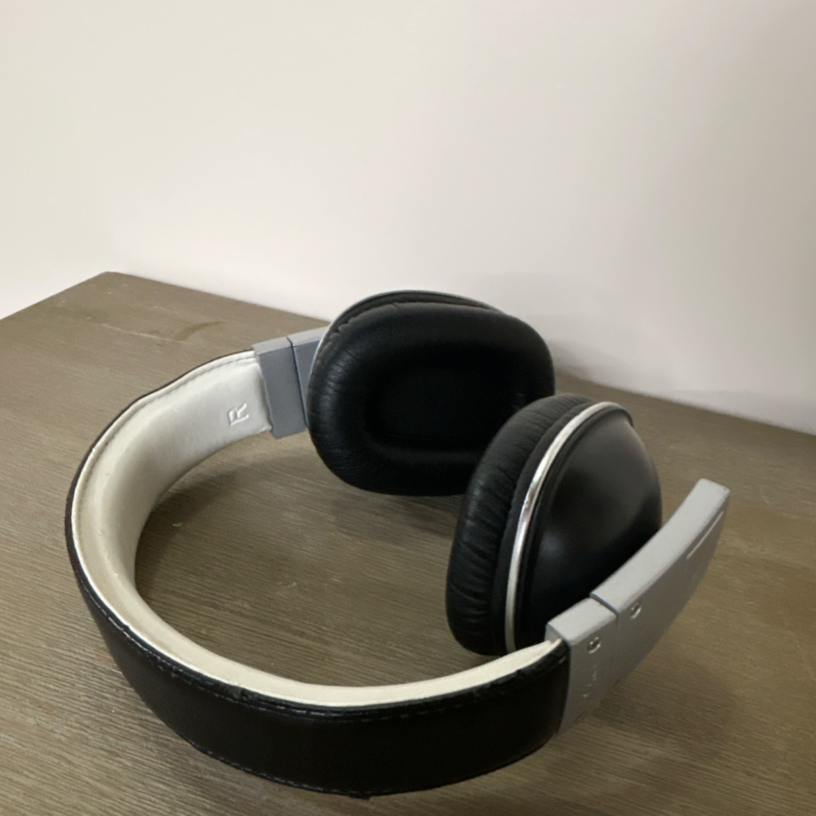 Polk Audio Over-Ear Headphones Black White Silver Adjustable Headband (No Cable)