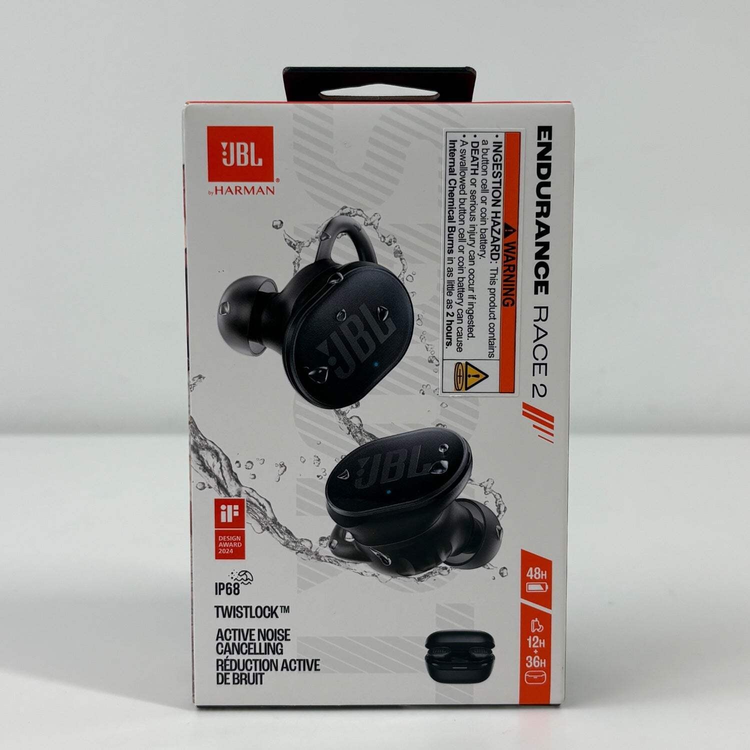 JBL Endurance Race 2 Wireless In-Ear Bluetooth Headphones JBLENDURACE2BLKAM