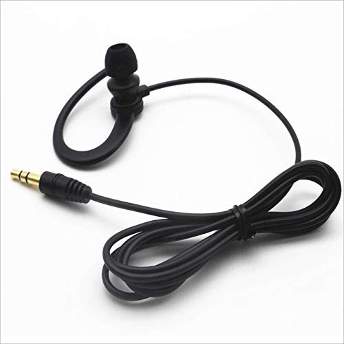 LINHUIPAD Single Side Earbud Headphones Stereo in-Ear Earphone Black