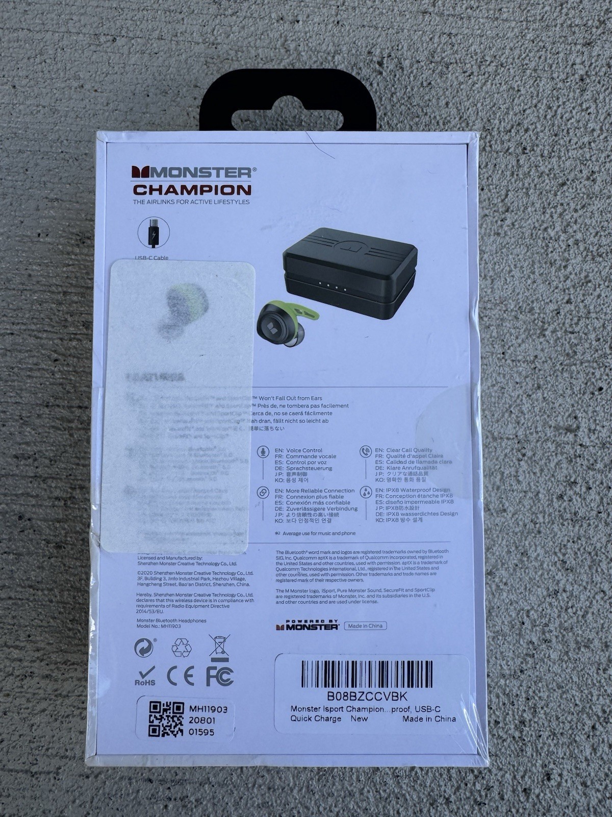 Monster Isport Champion Headphones True Wireless Earbuds Bluetooth 5.0