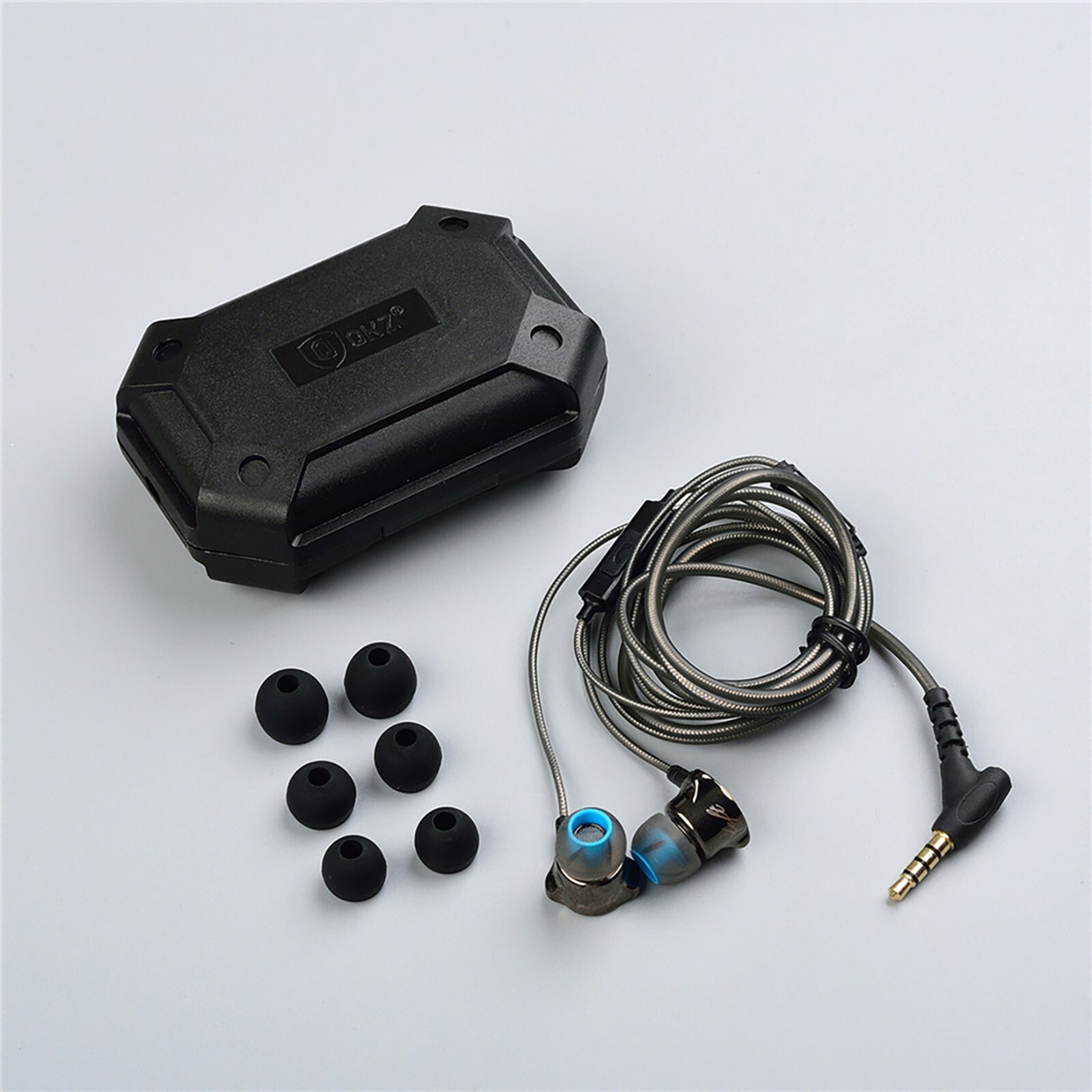 QKZ DM7 Metall In-Ear-Kopfhörer Kabel 120dB Ergonomische Sport Ohrhörer Mikrofon
